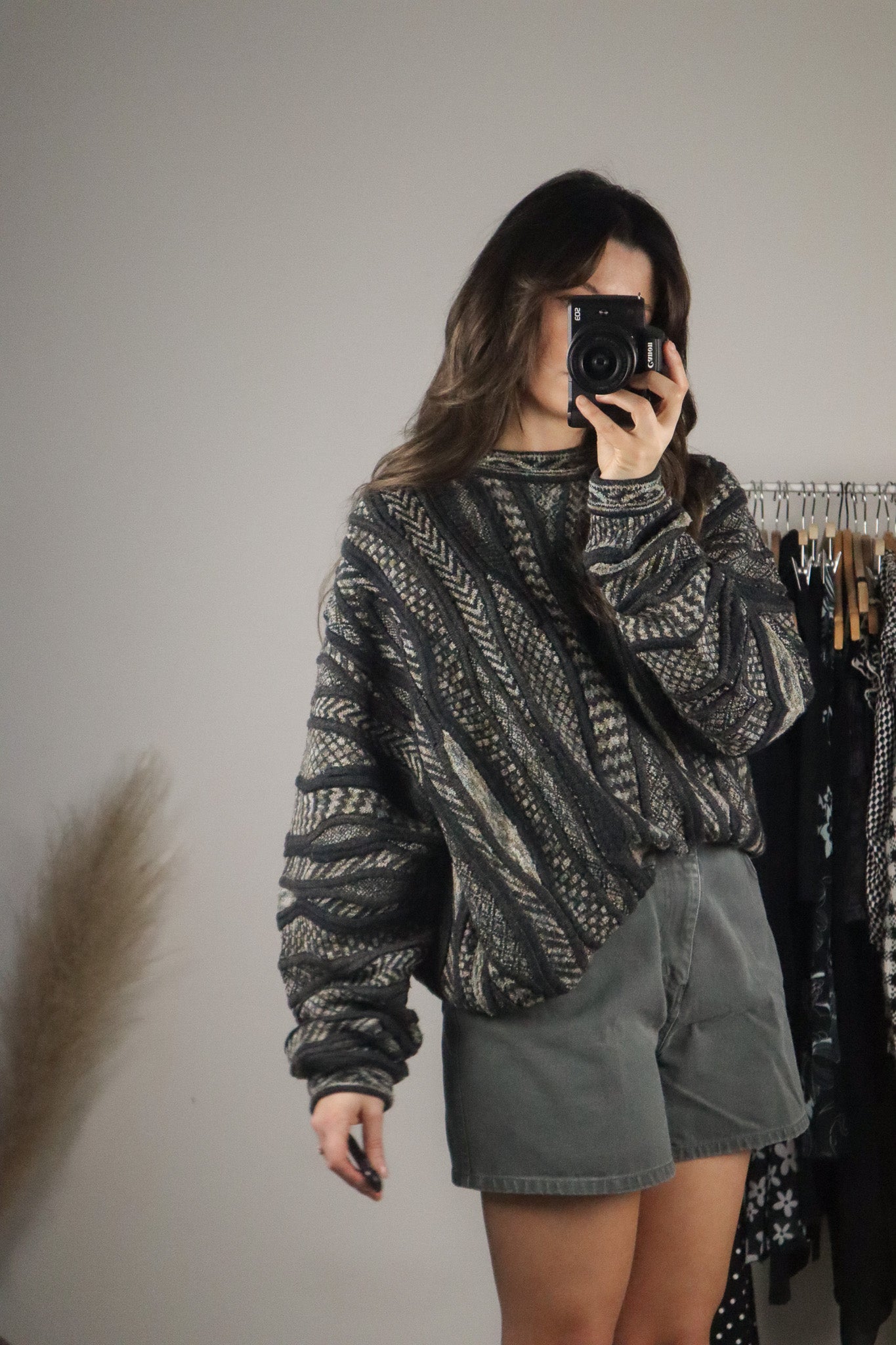 Made in Canada x Vintage x Wool Blend 3D Knit Sweater (L/XL)
