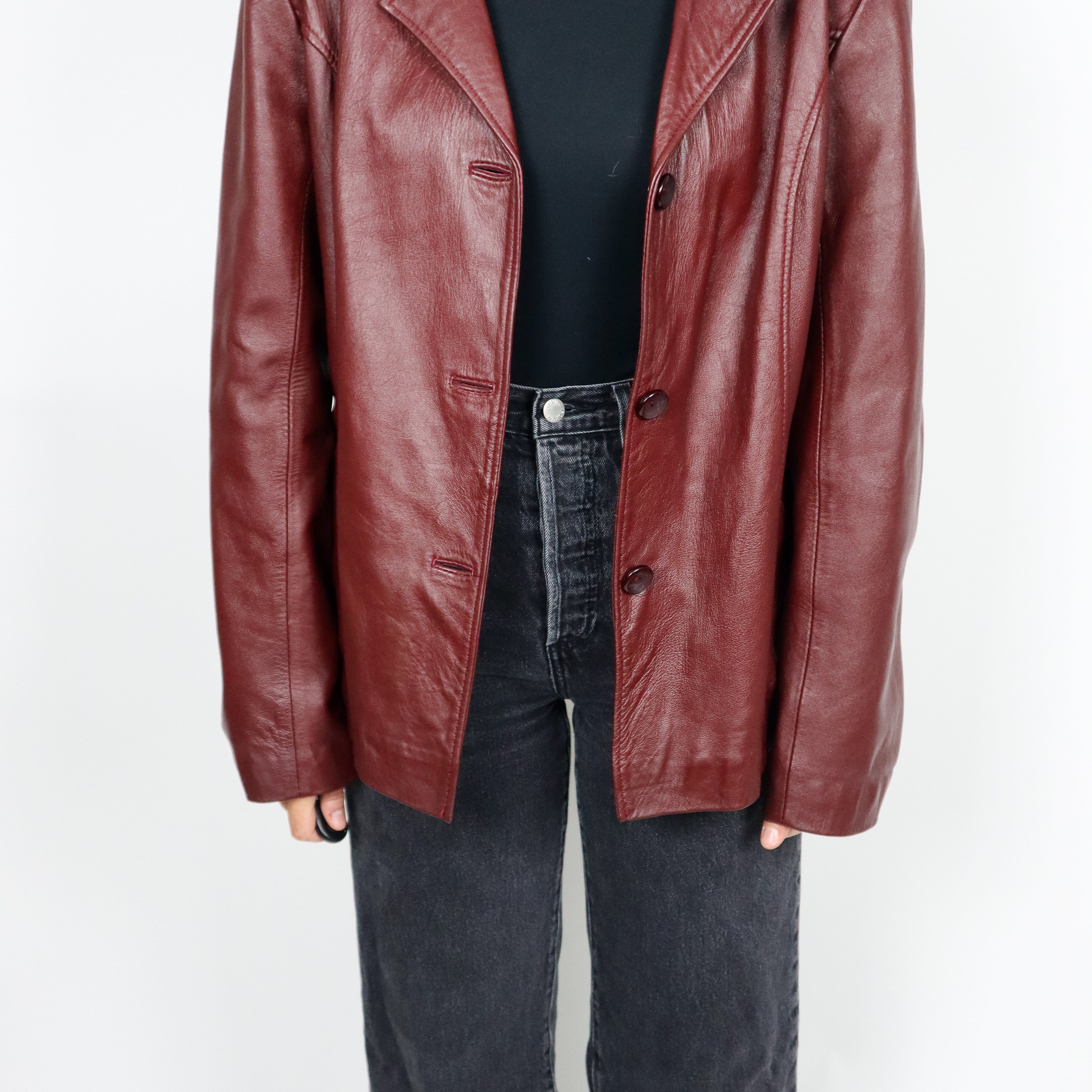 Vintage x Leather Jacket (M/L)
