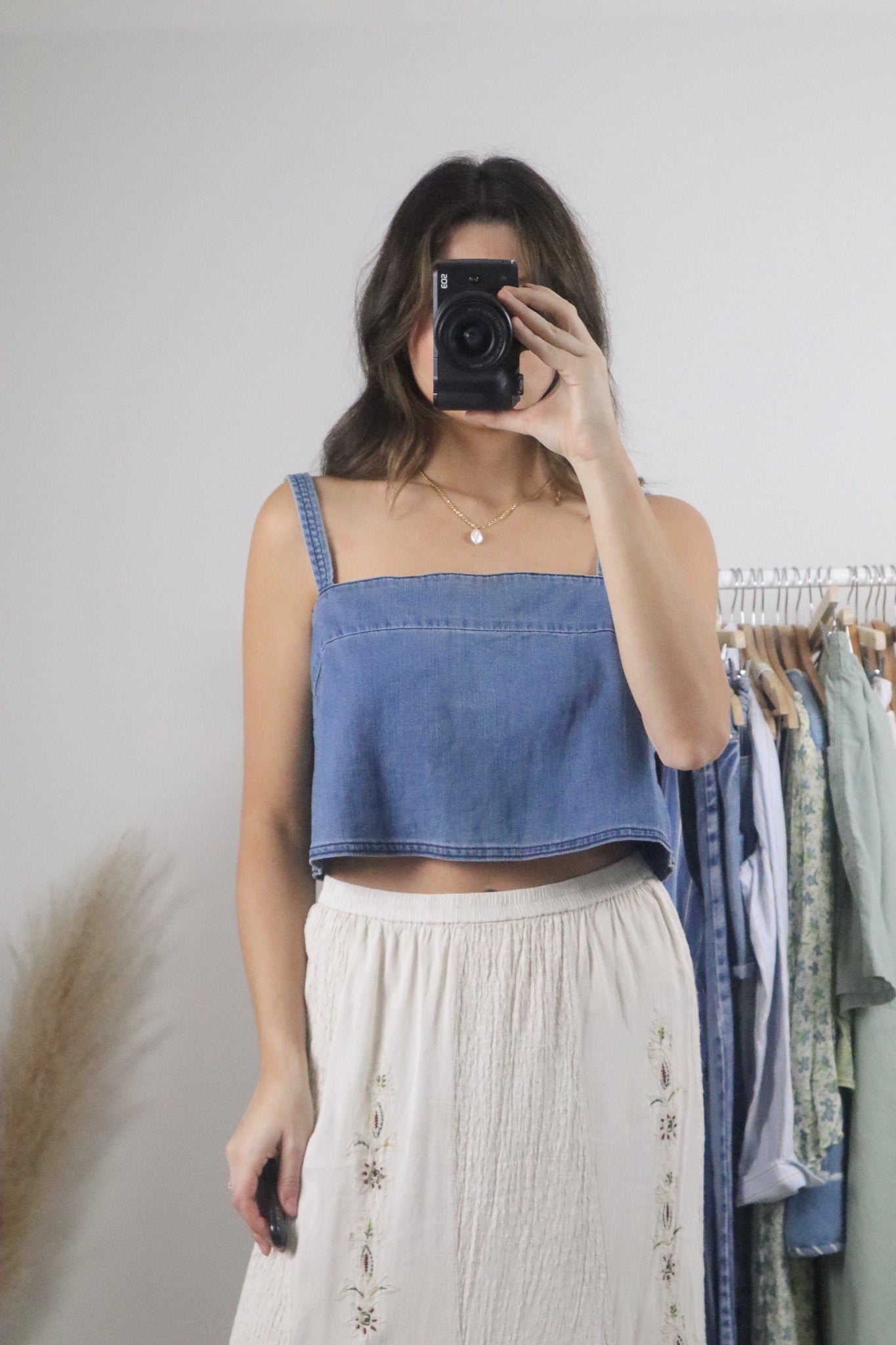Modern x Denim Cropped Top (M)