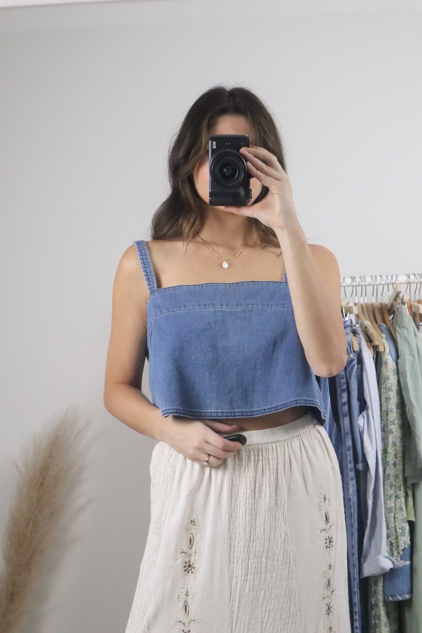 Modern x Denim Cropped Top (M)