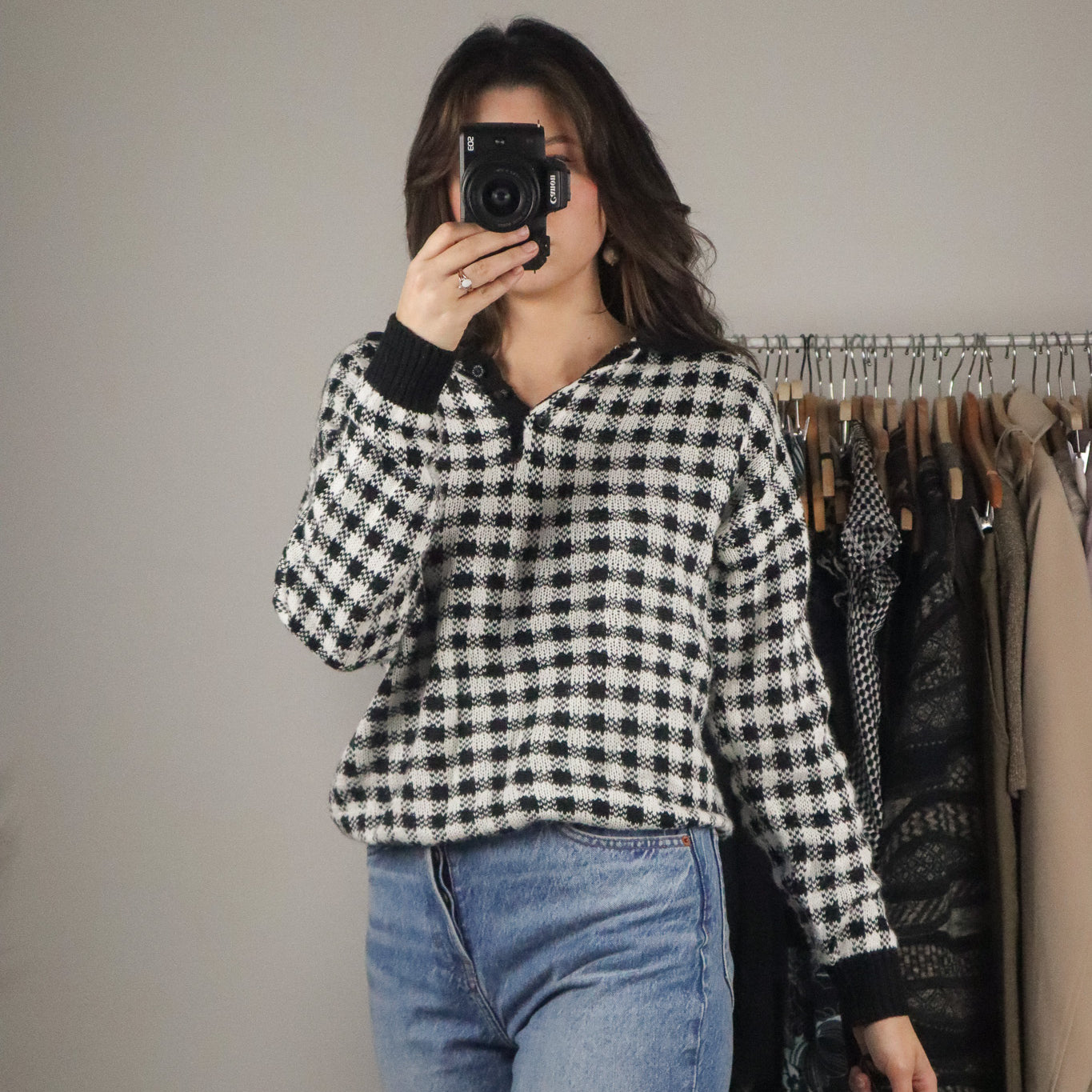 Vintage x Gingham Sweater (S)
