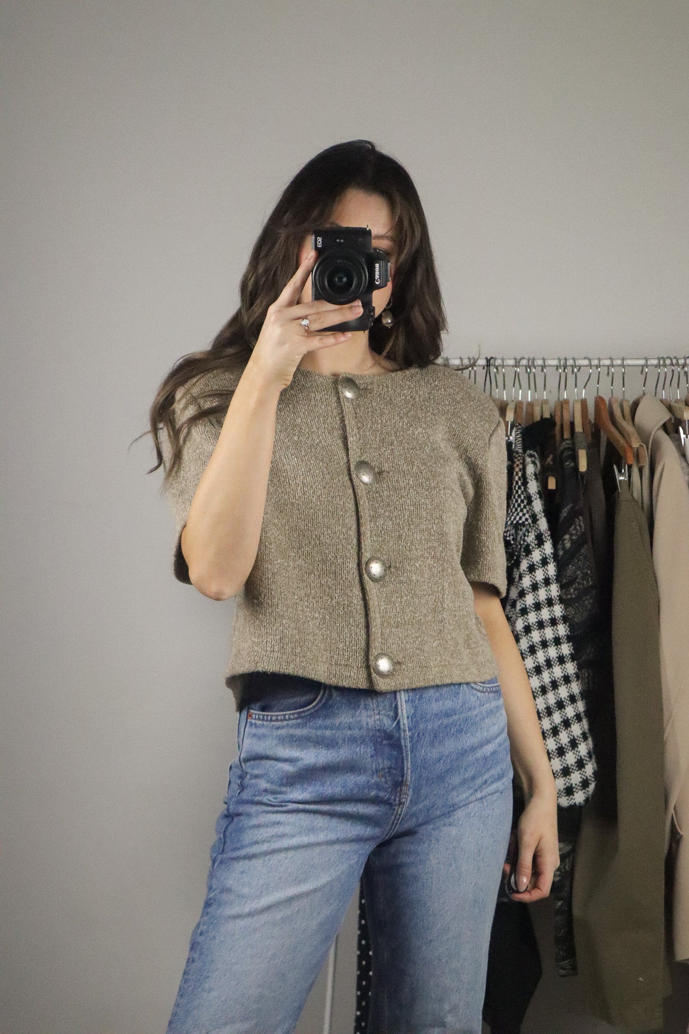 Made in Canada x Vintage x Cropped Knit (M)
