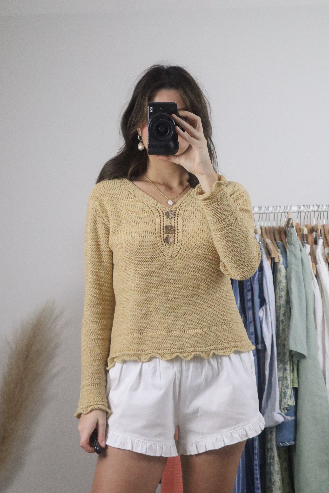 Vintage x Knit Long Sleeve Top (S)