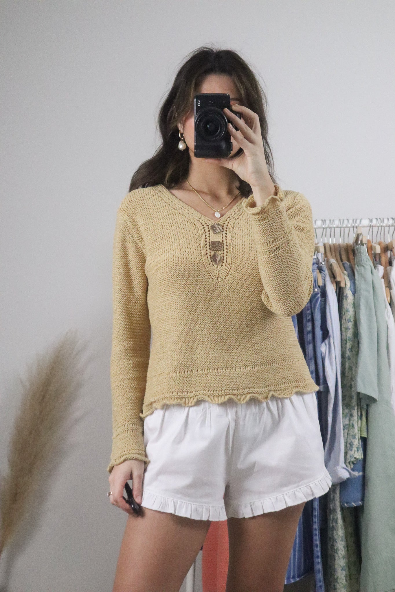 Vintage x Knit Long Sleeve Top (S)