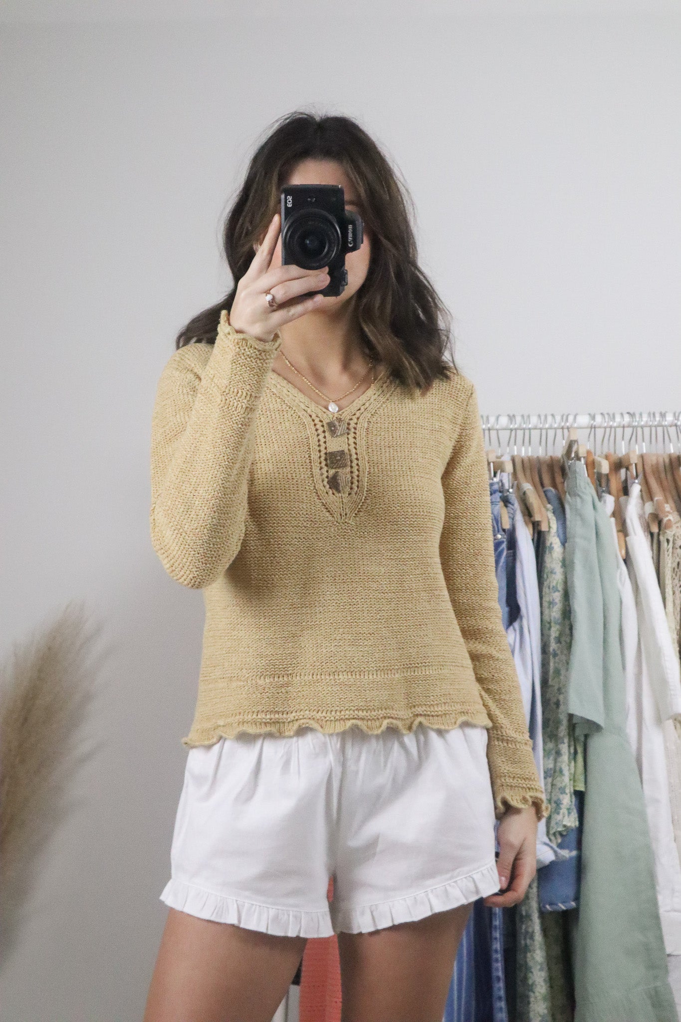 Vintage x Knit Long Sleeve Top (S)