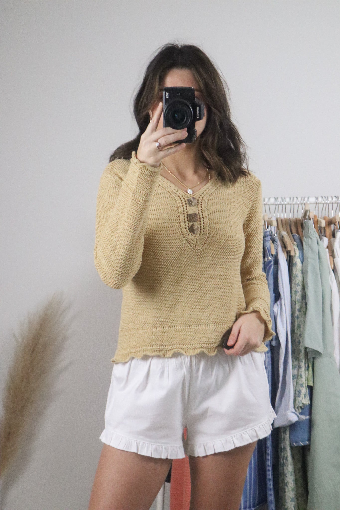 Vintage x Knit Long Sleeve Top (S)