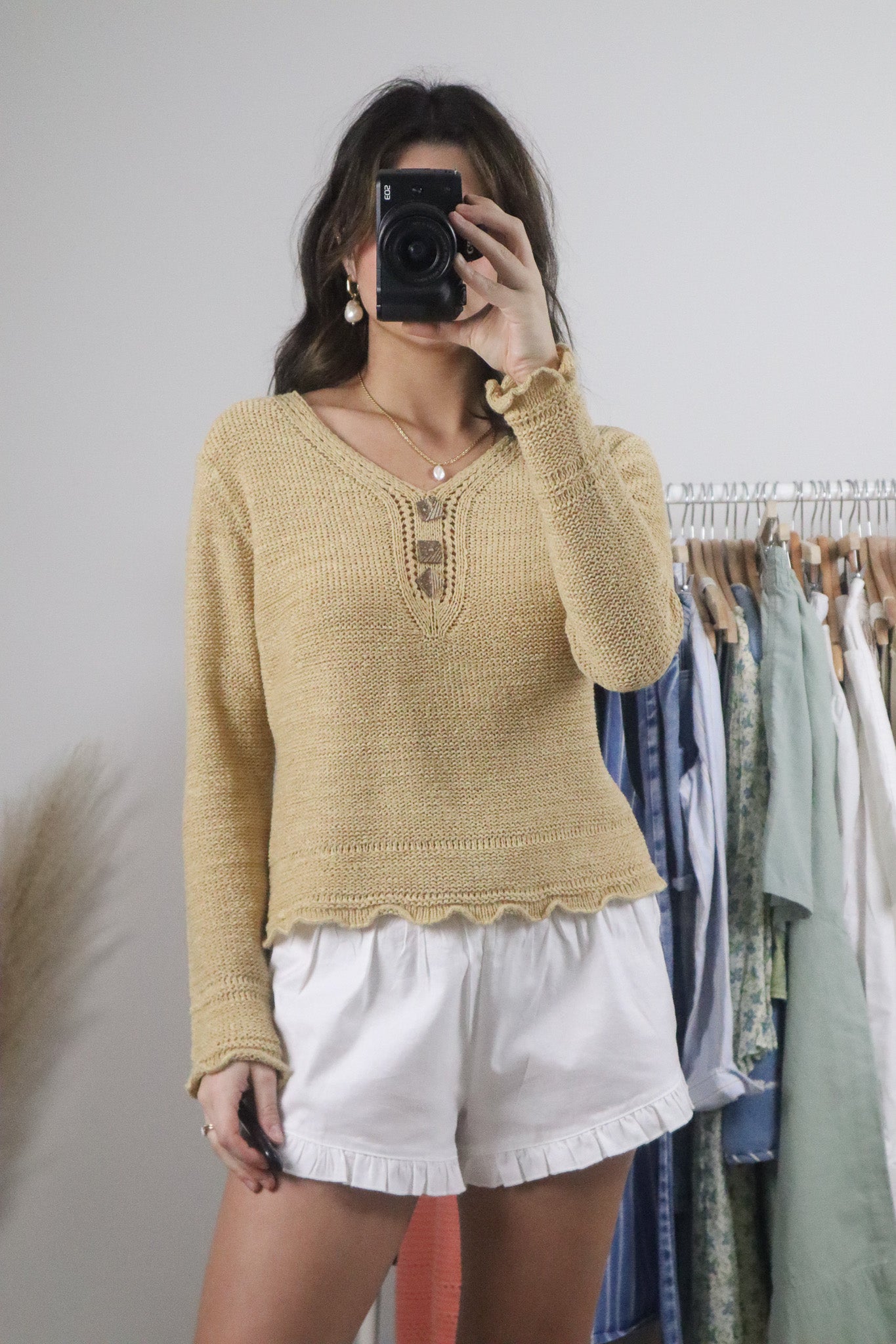 Vintage x Knit Long Sleeve Top (S)