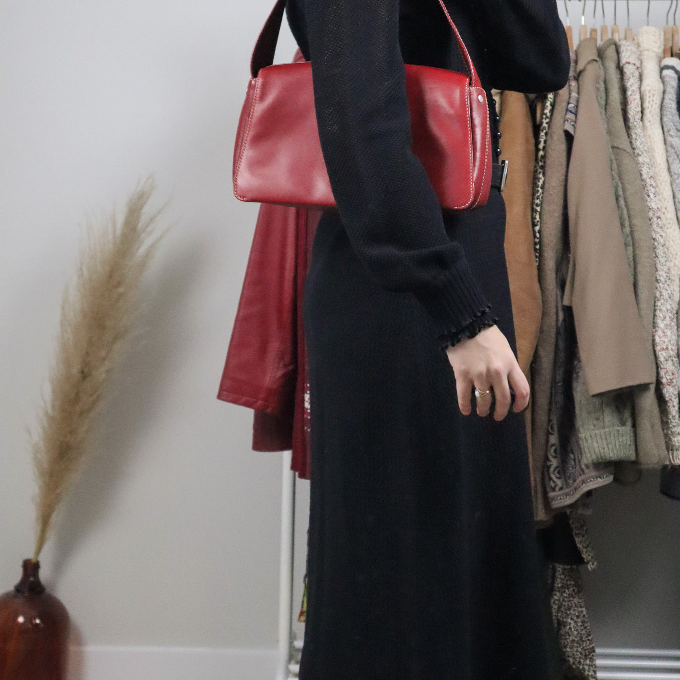 Vintage x Red Leather Purse