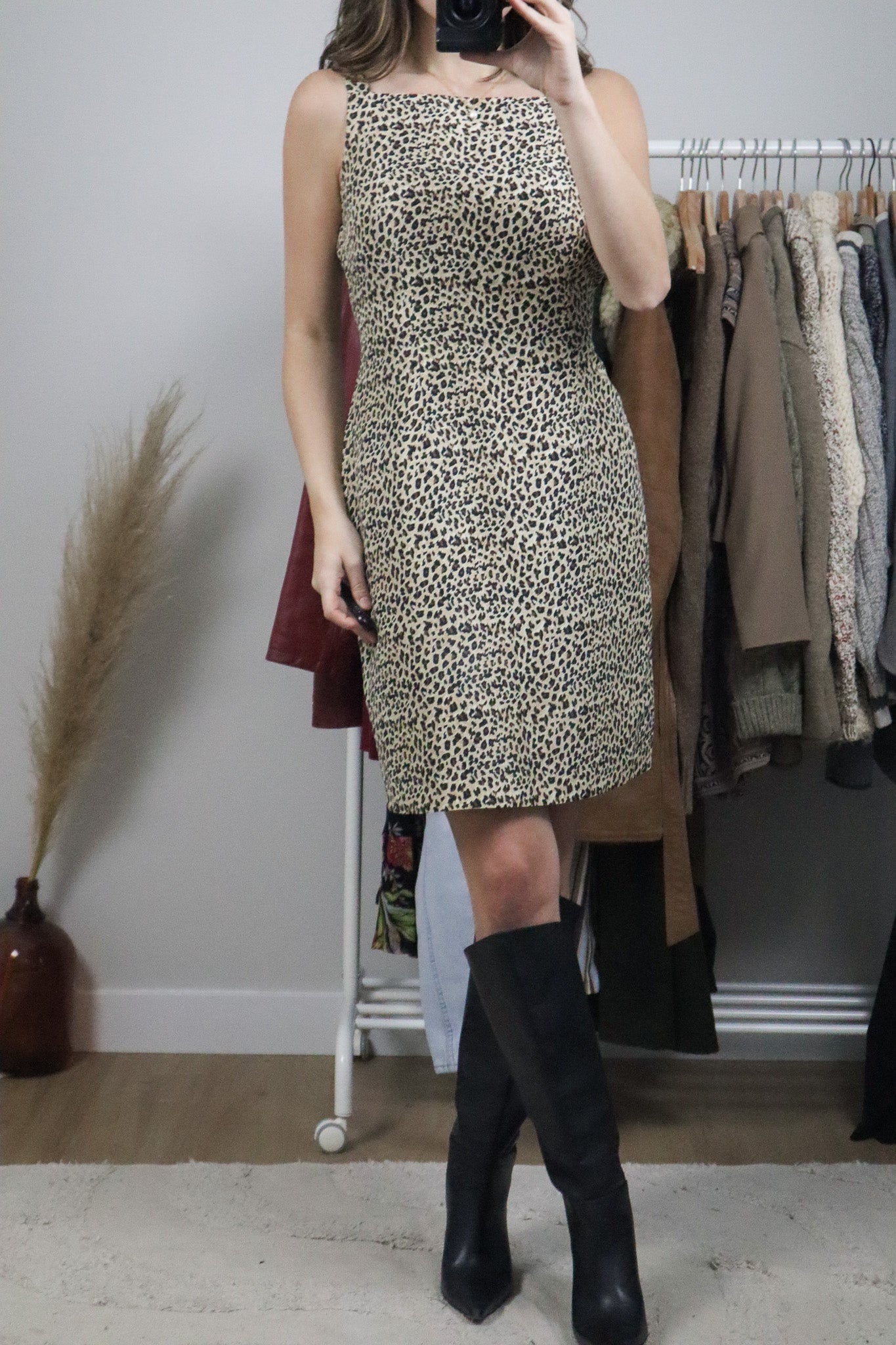 Vintage x Silk Cheetah Print Dress (8)