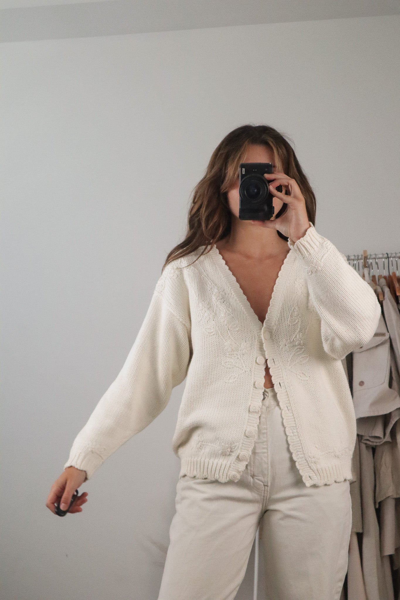Vintage x Embroidered Cardigan (M)