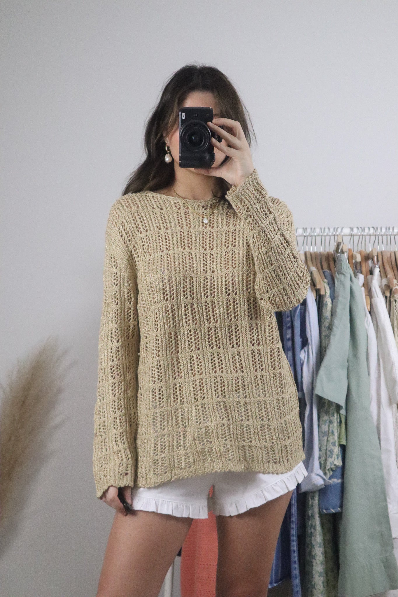 Vintage x Crochet Long-Sleeve (M)