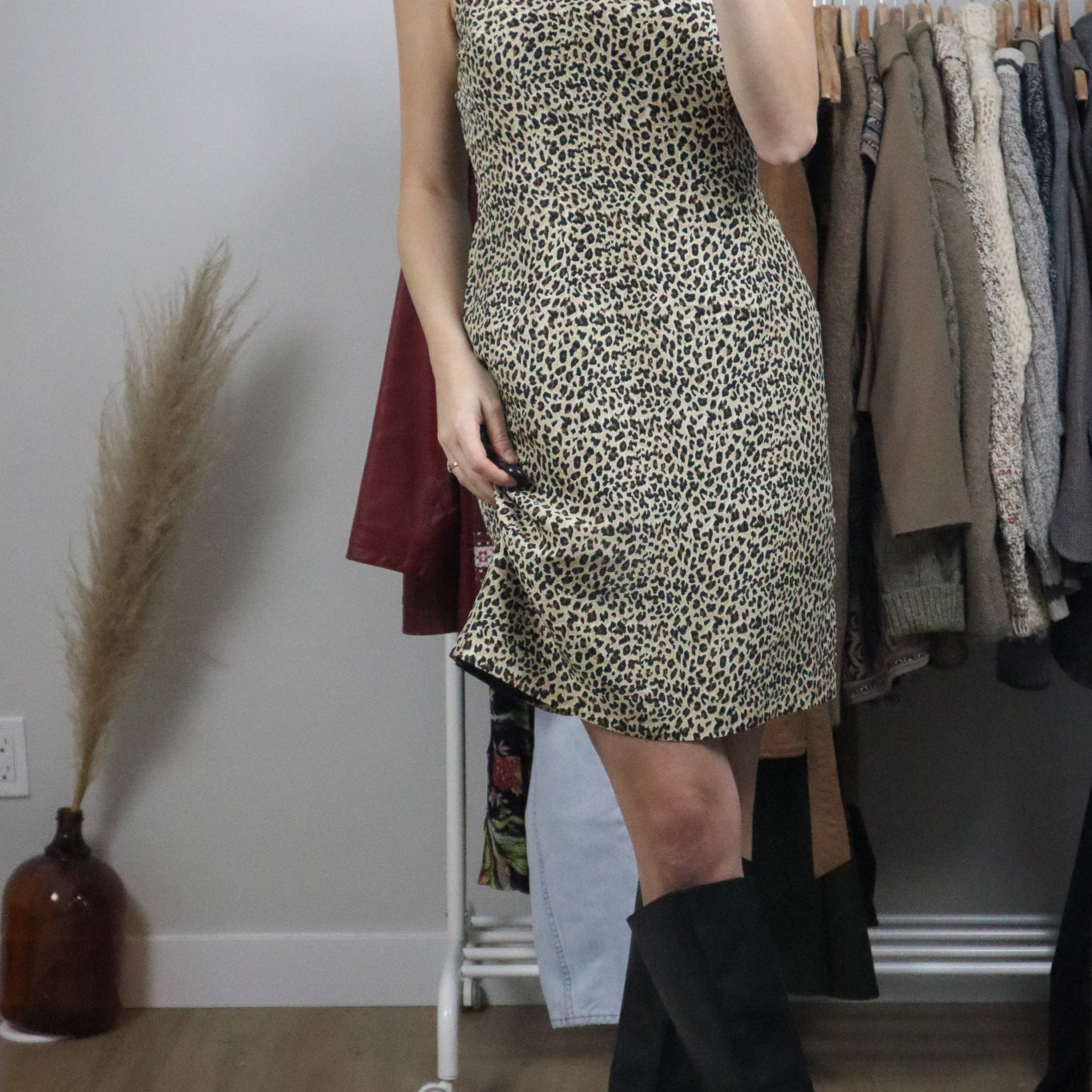 Vintage x Silk Cheetah Print Dress (8)