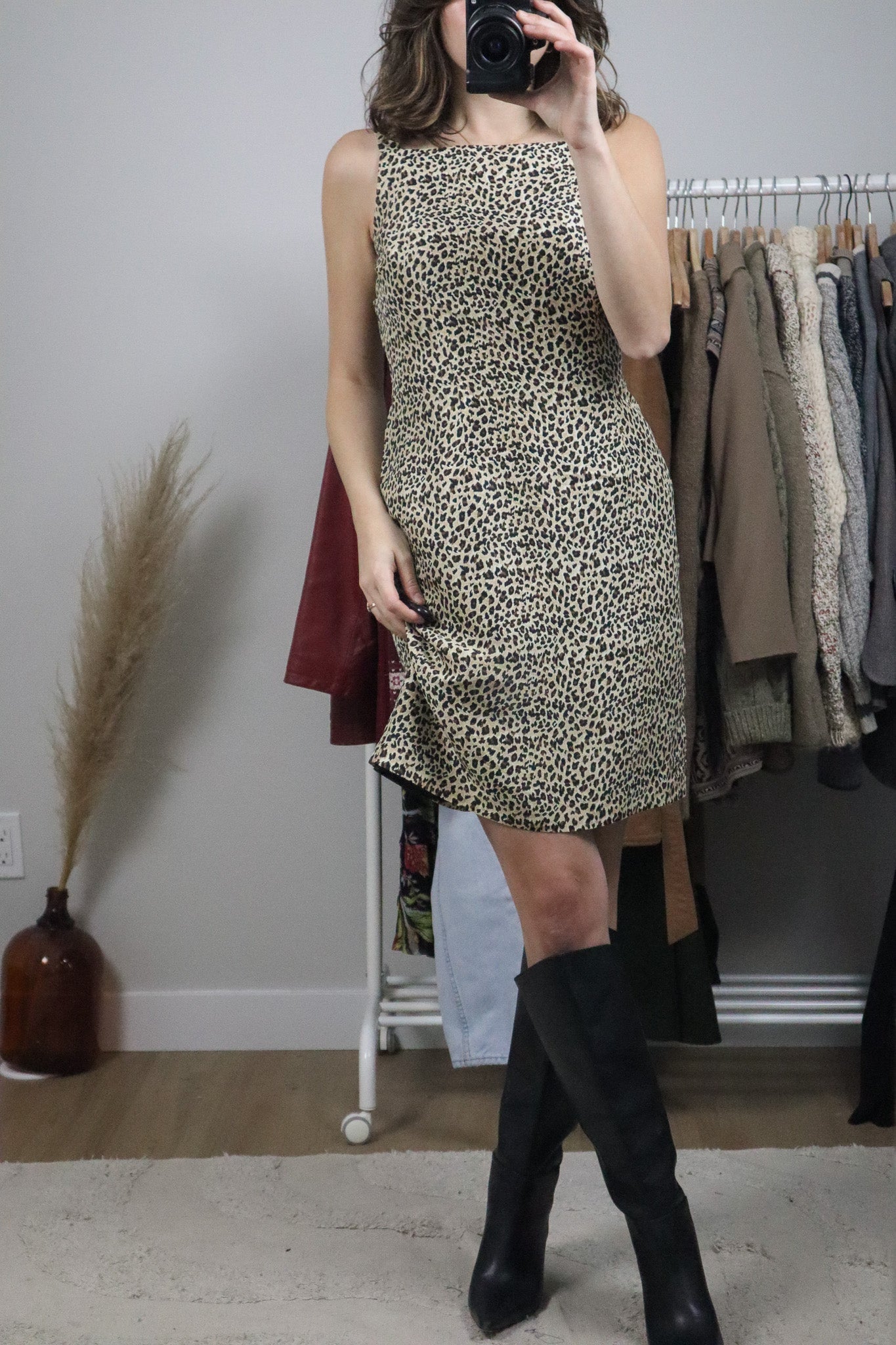 Vintage x Silk Cheetah Print Dress (8)