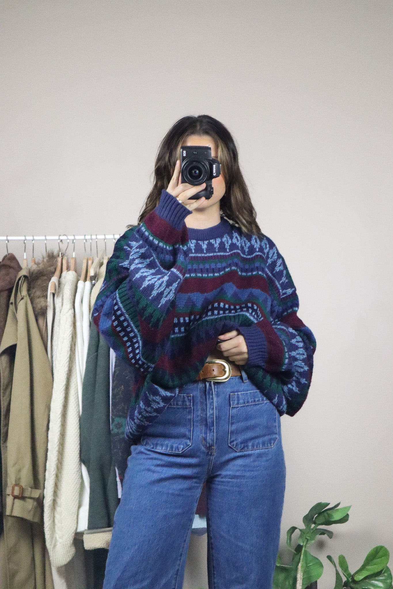 Made in Korea x Vintage x Patterned Knit (XL)
