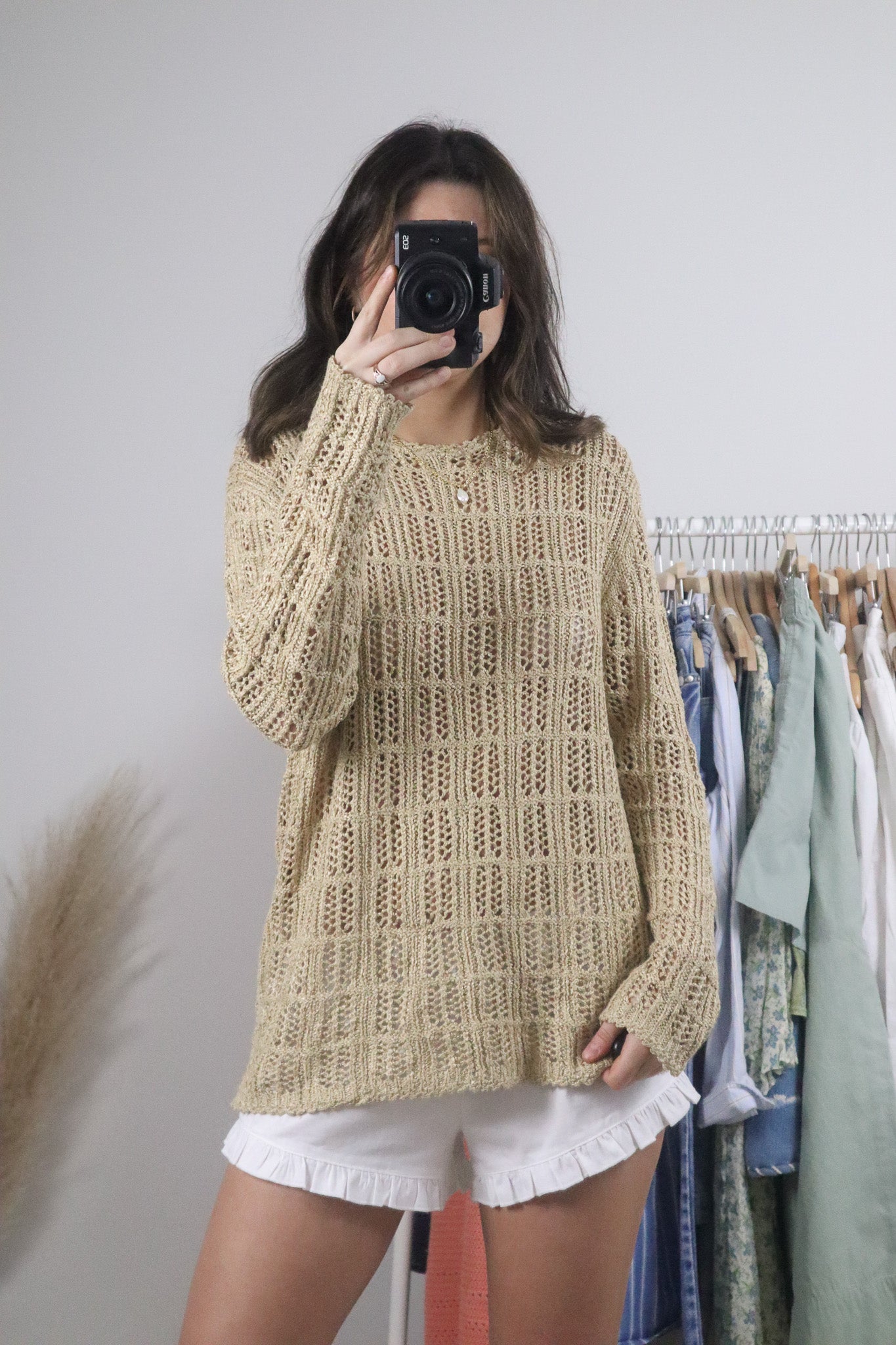 Vintage x Crochet Long-Sleeve (M)