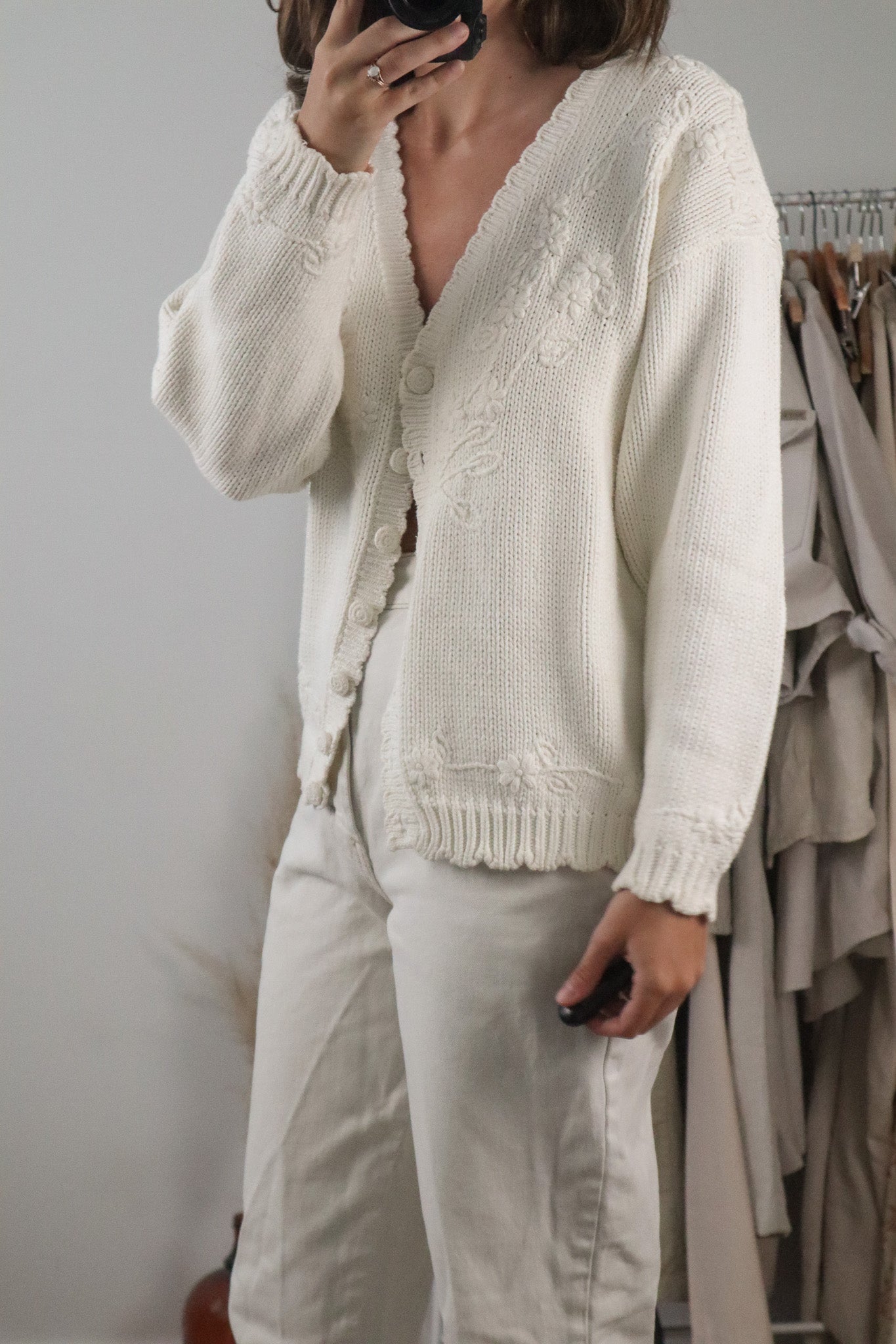 Vintage x Embroidered Cardigan (M)