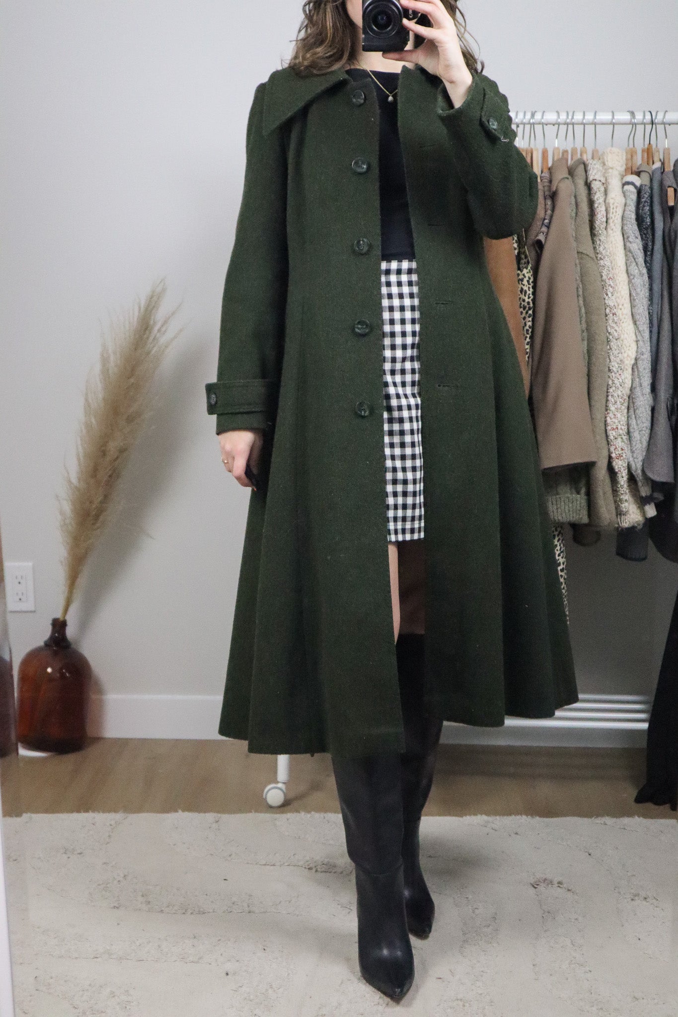 Vintage x Wool Blend Coat (XS)