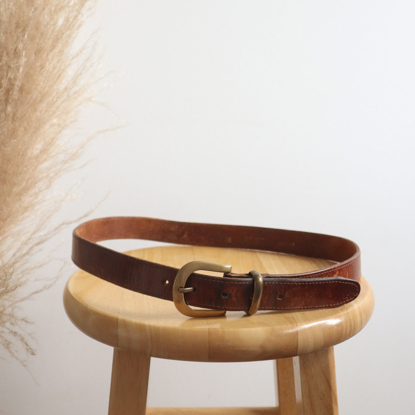 Vintage x Leather Belt (M)
