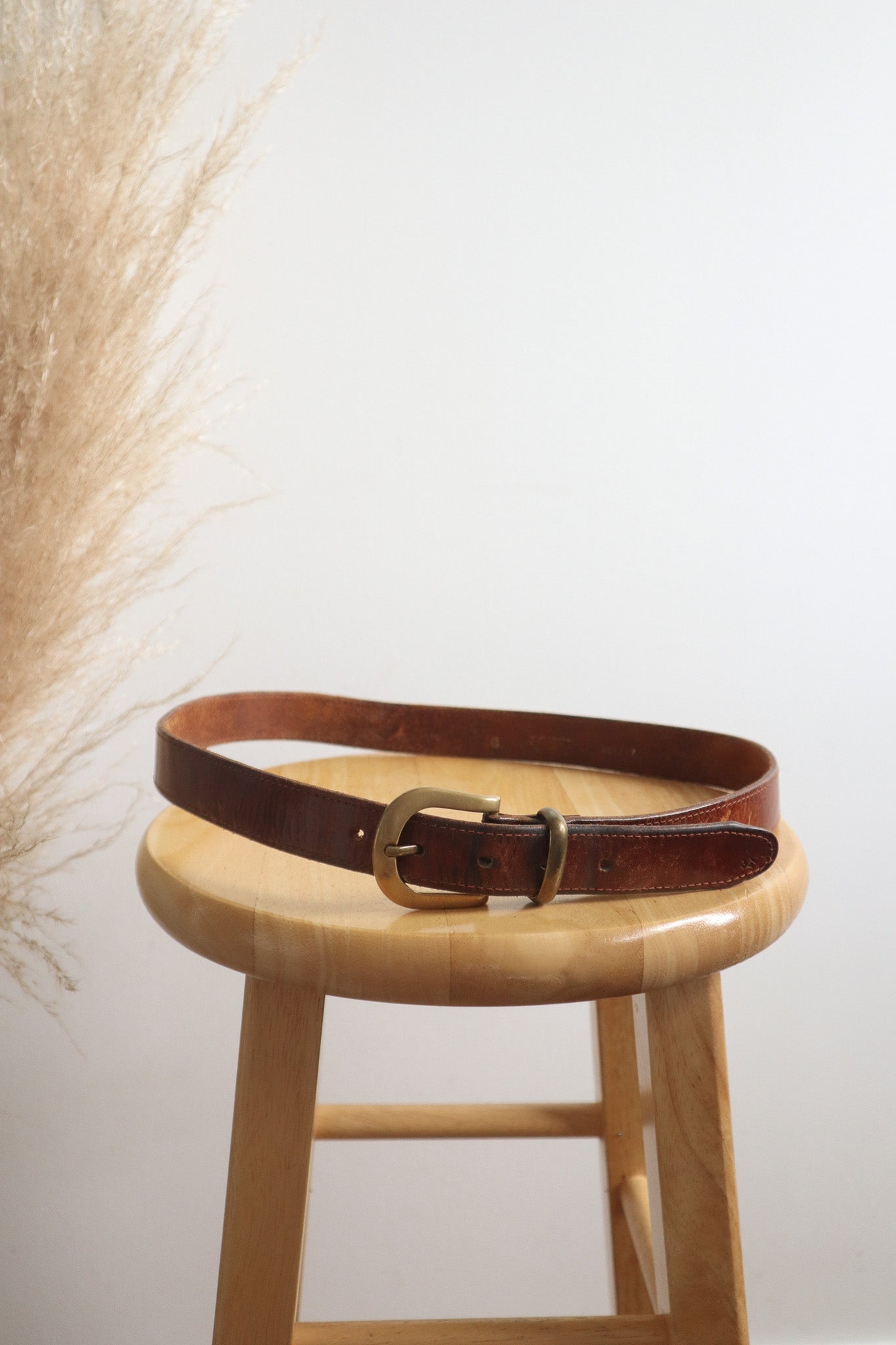 Vintage x Leather Belt (M)