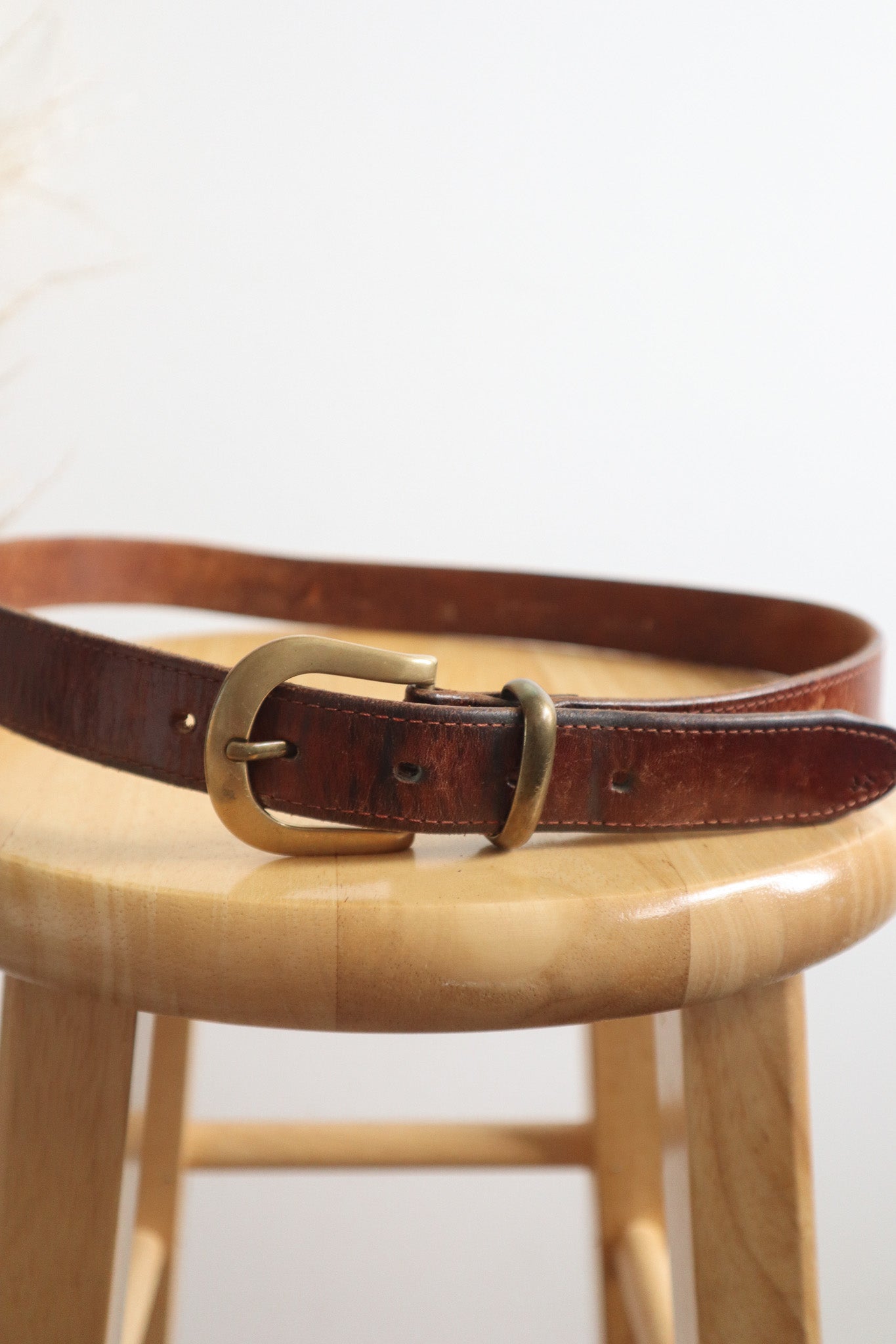 Vintage x Leather Belt (M)