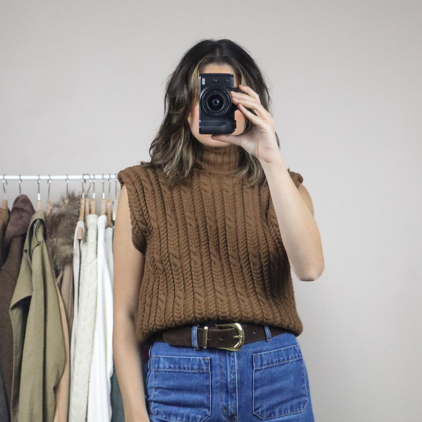 Modern x Cable-Knit Sweater Vest (M)