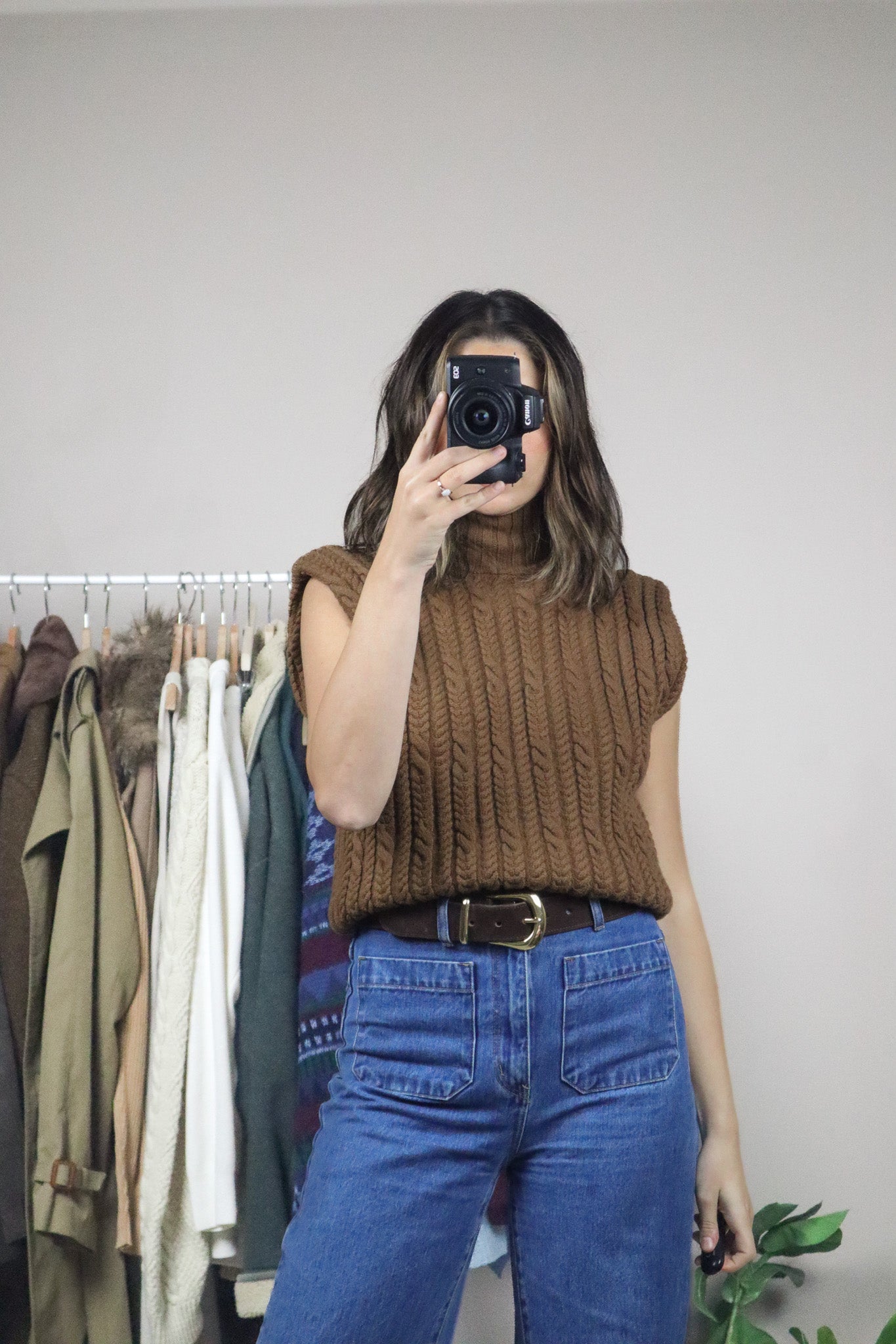 Modern x Cable-Knit Sweater Vest (M)