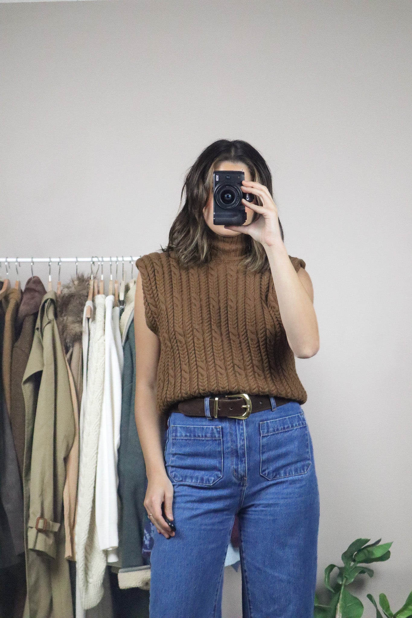 Modern x Cable-Knit Sweater Vest (M)