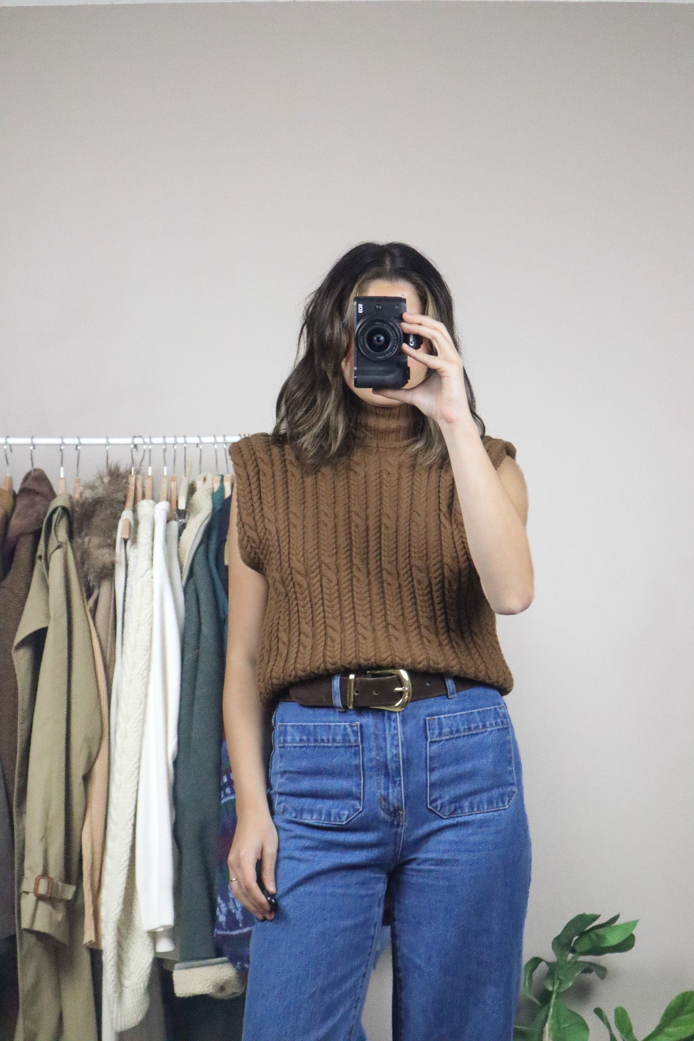 Modern x Cable-Knit Sweater Vest (M)