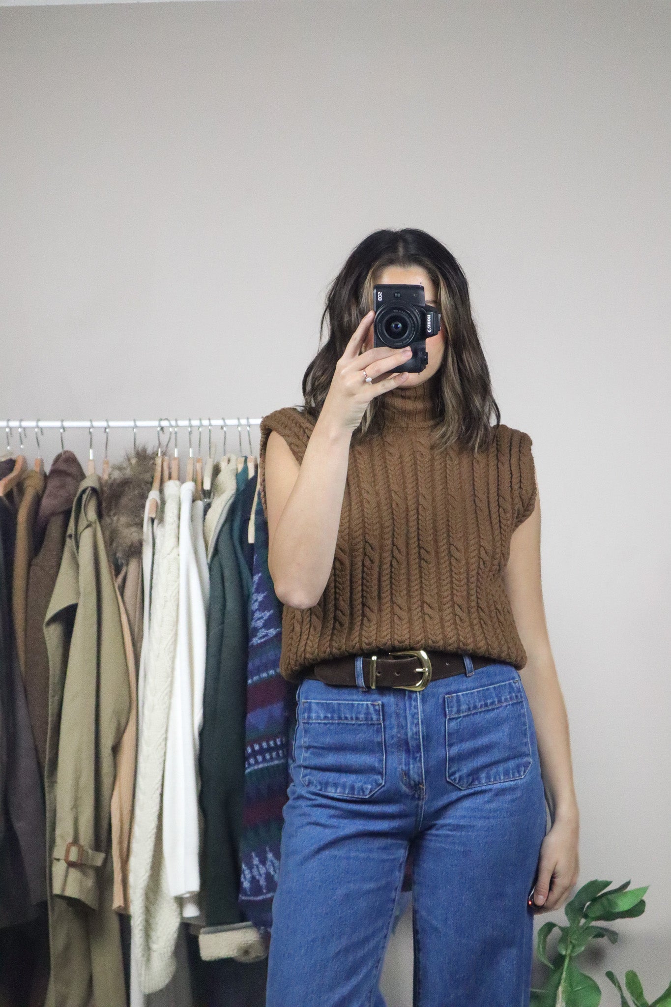 Modern x Cable-Knit Sweater Vest (M)