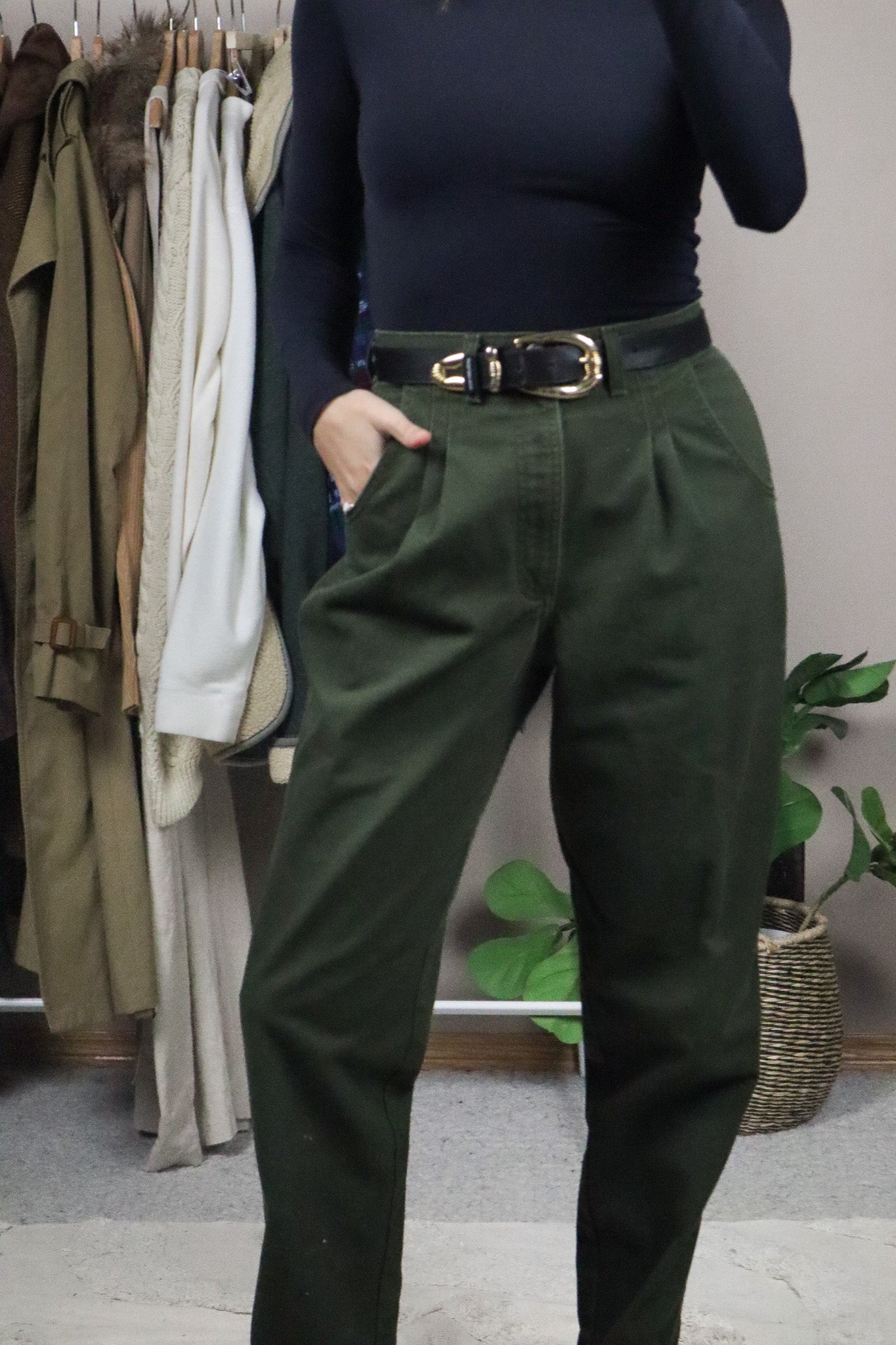 Vintage x Leather Belt (S)
