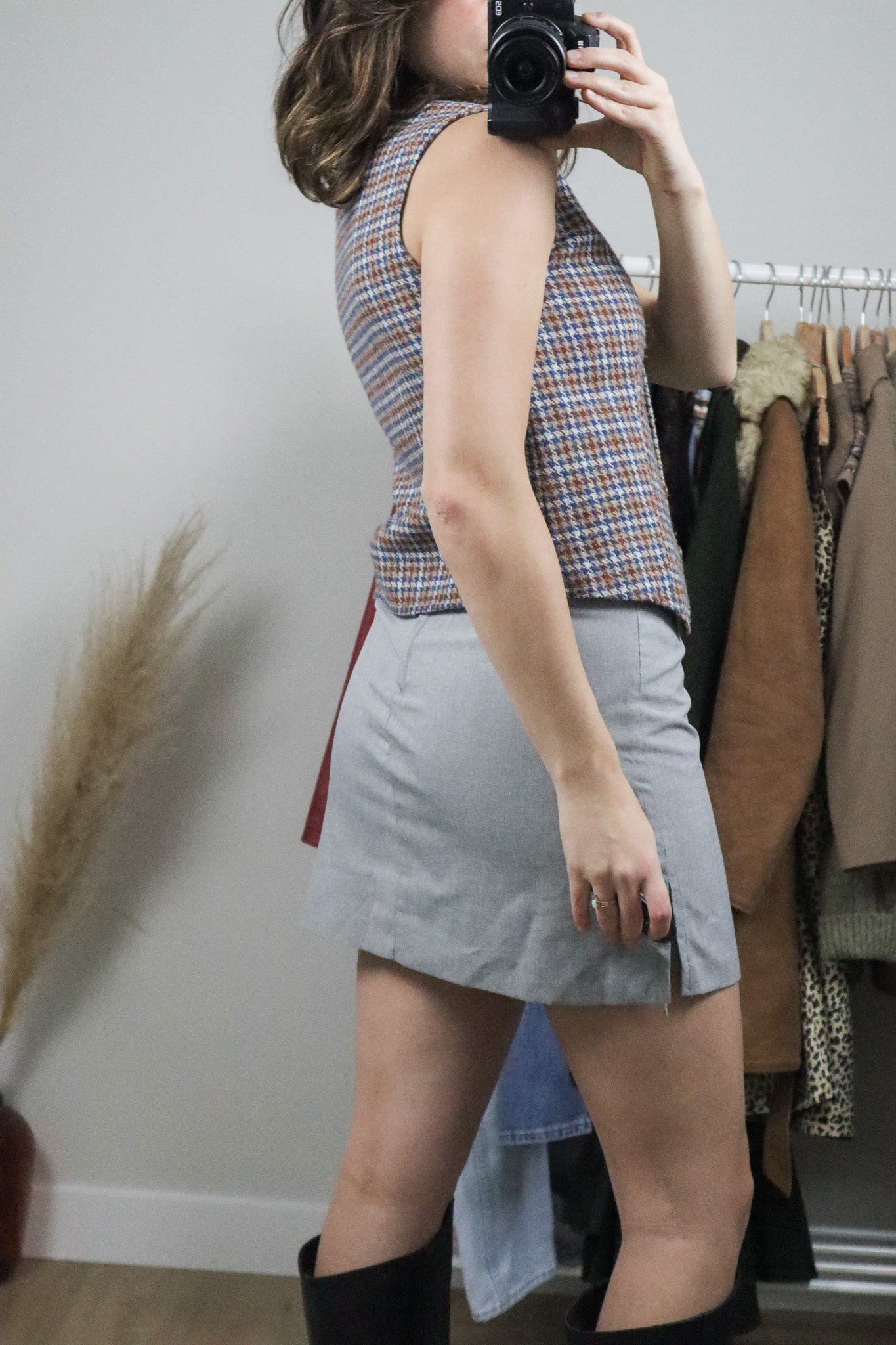 Vintage x Houndstooth Wool Blend Vest (6/8)
