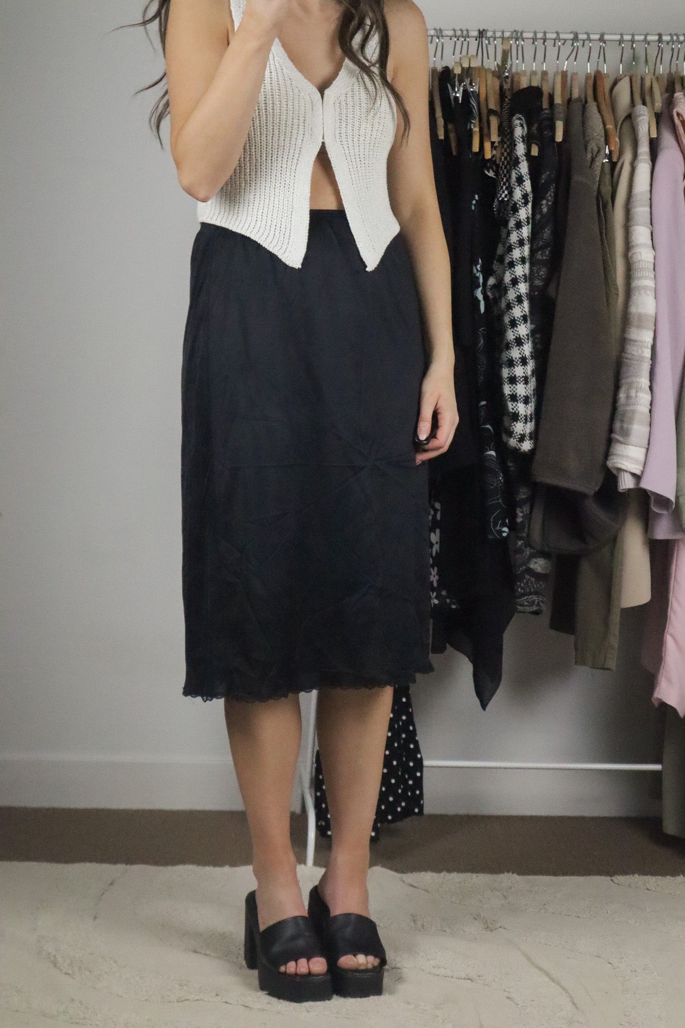 Made in Canada x Vintage x Slip Skirt (S)