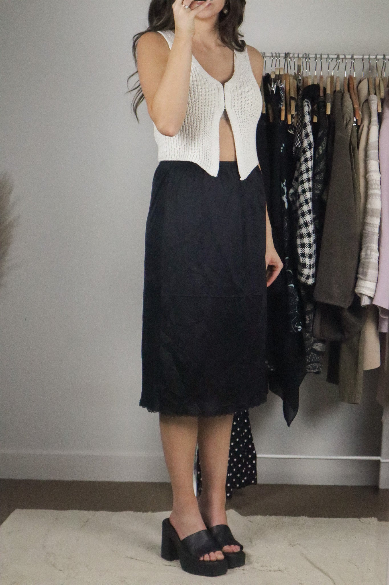 Made in Canada x Vintage x Slip Skirt (S)