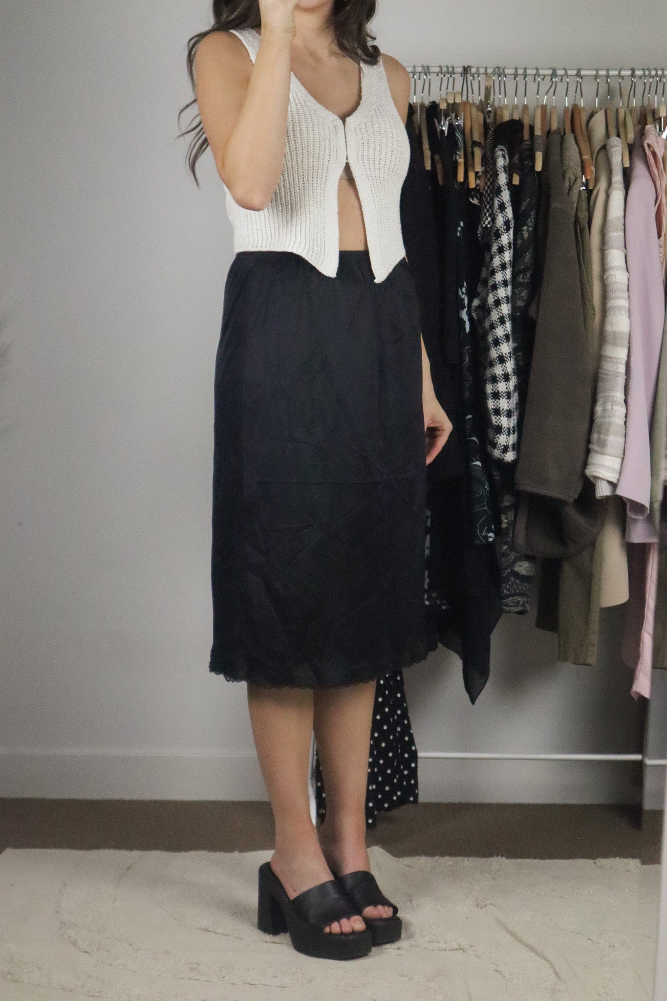Made in Canada x Vintage x Slip Skirt (S)
