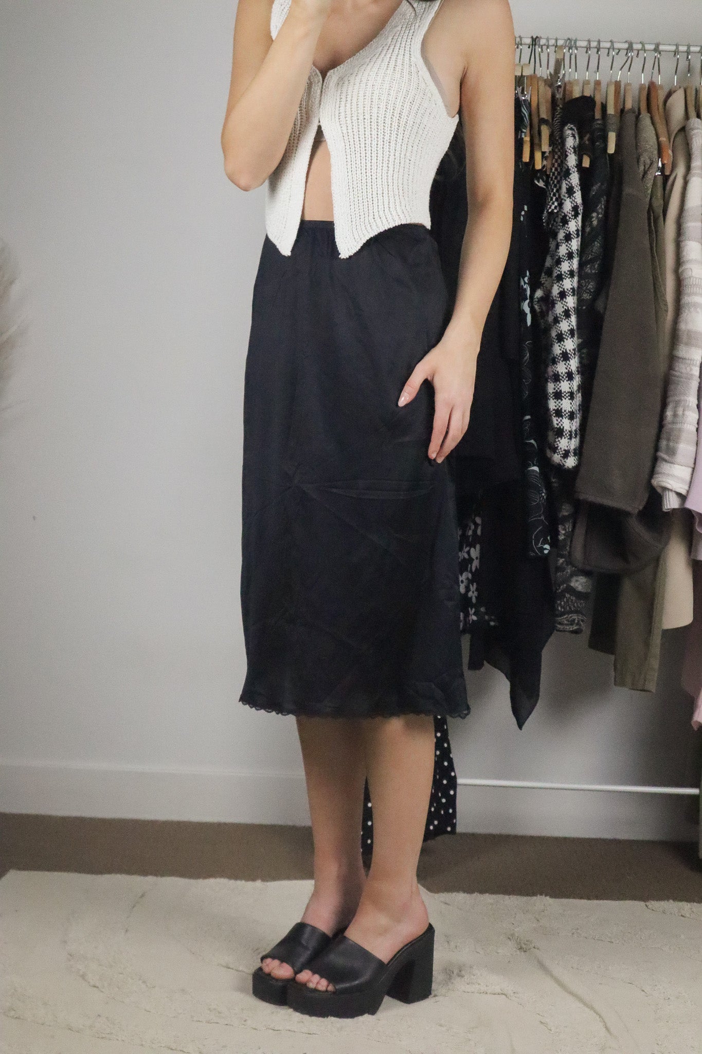 Made in Canada x Vintage x Slip Skirt (S)