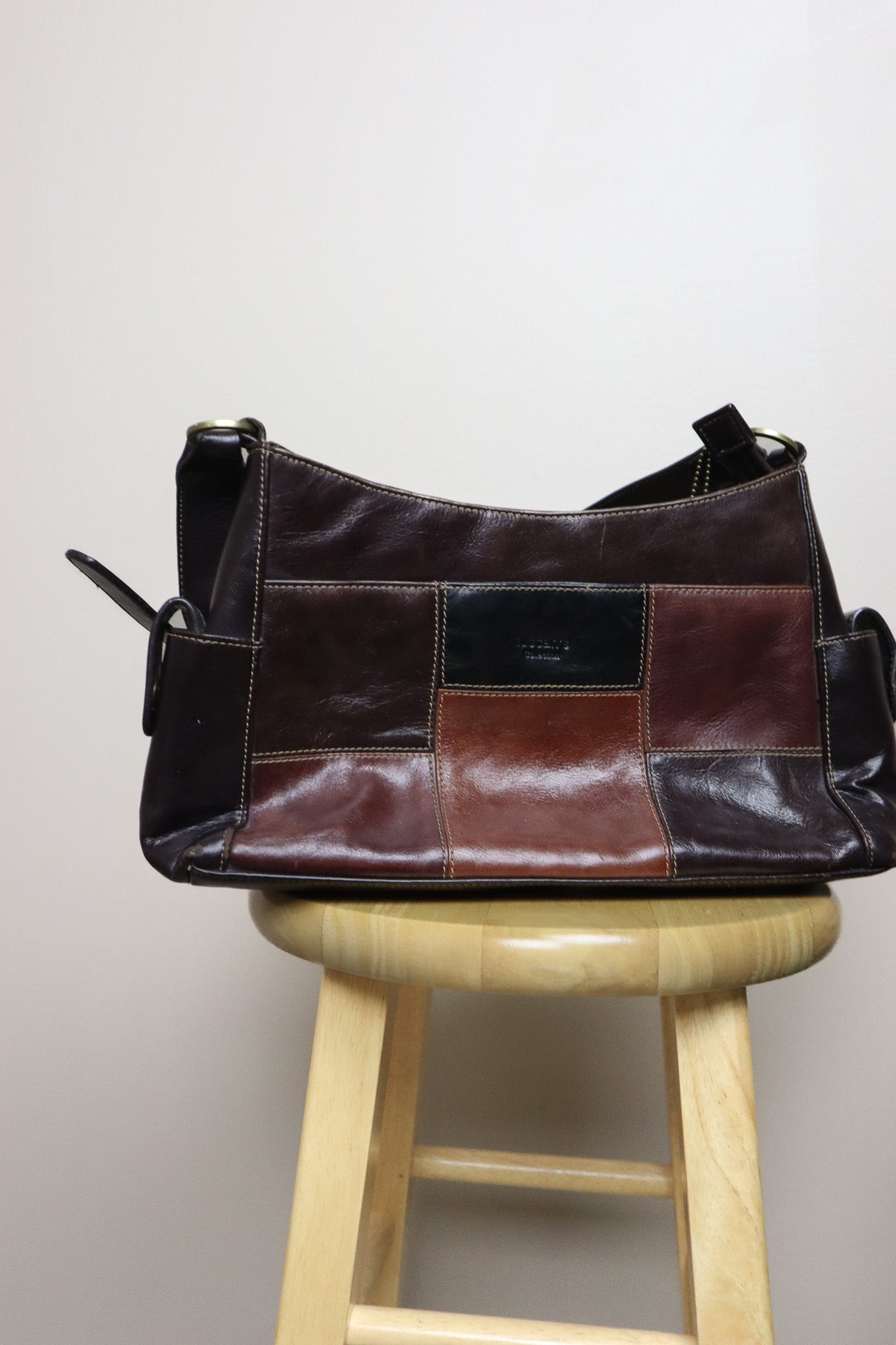 Vintage x Leather Patchwork Purse