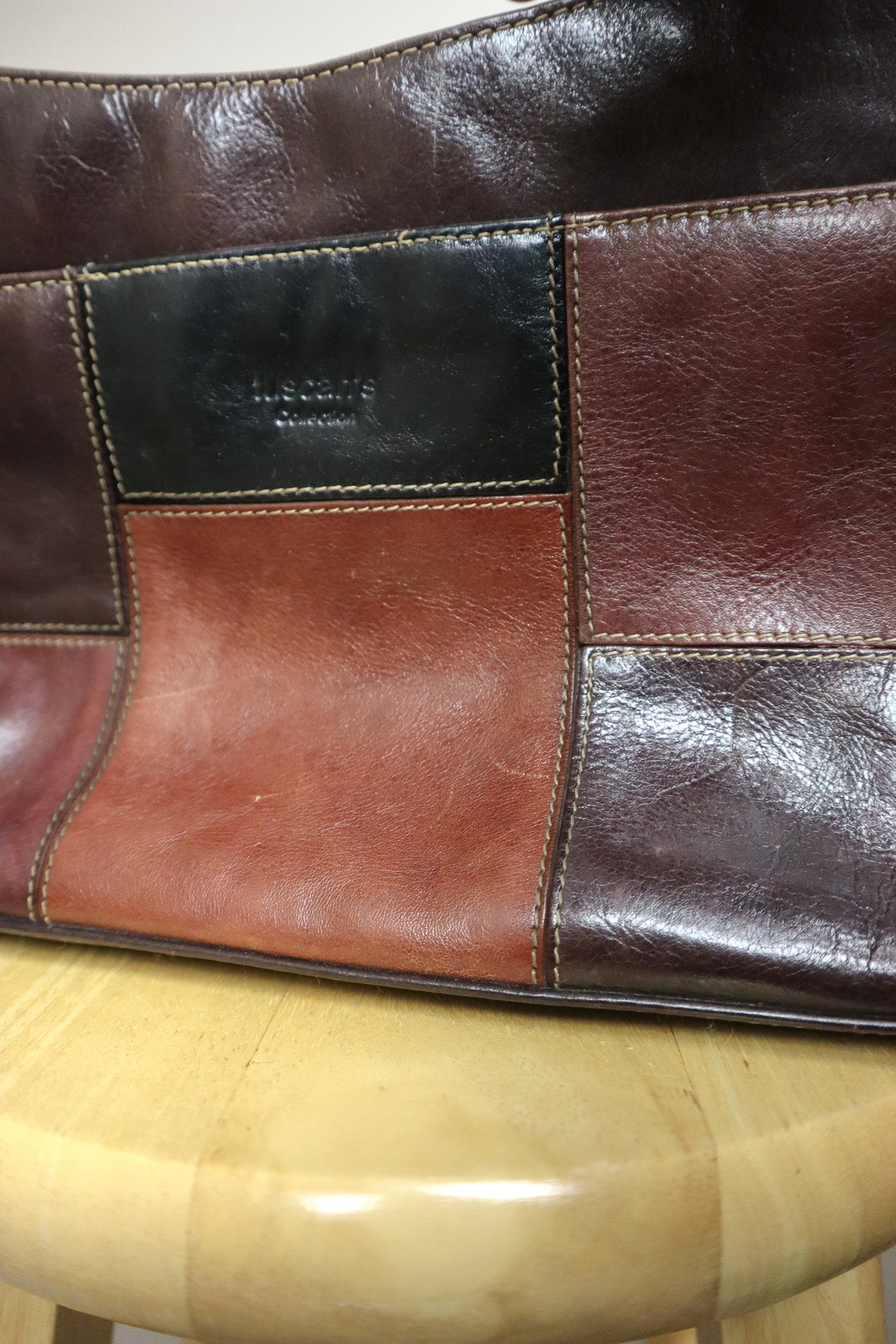 Vintage x Leather Patchwork Purse