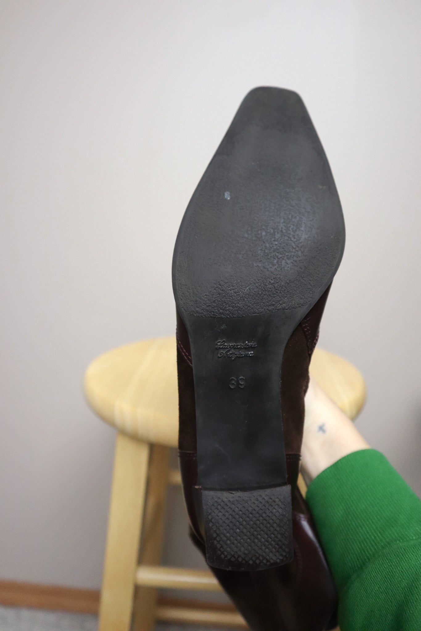 Handcrafted in Florence x Leather & Suede Cowgirl Boots (8/8.5)