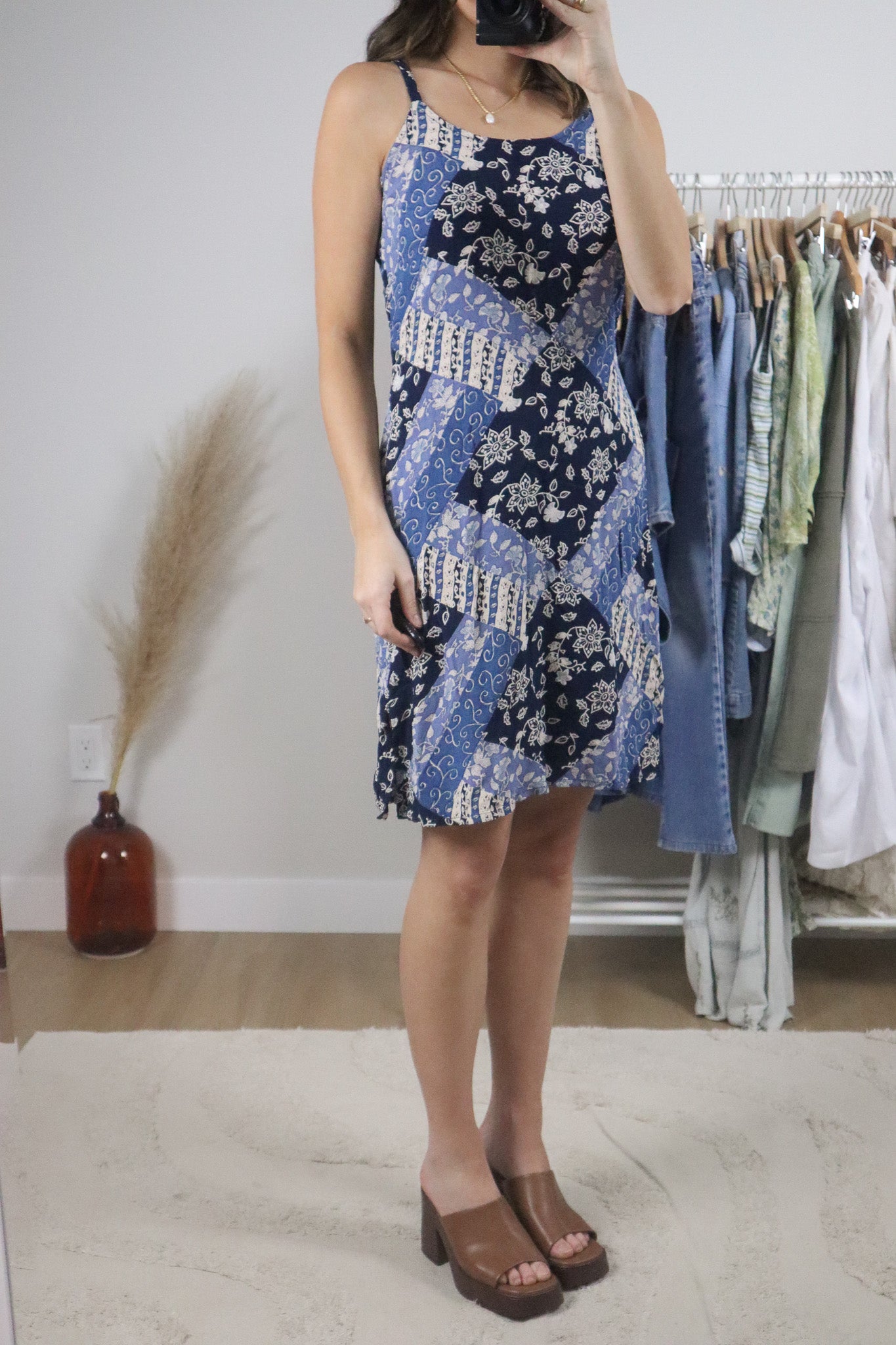 Vintage x Patchwork Floral Dress (M)