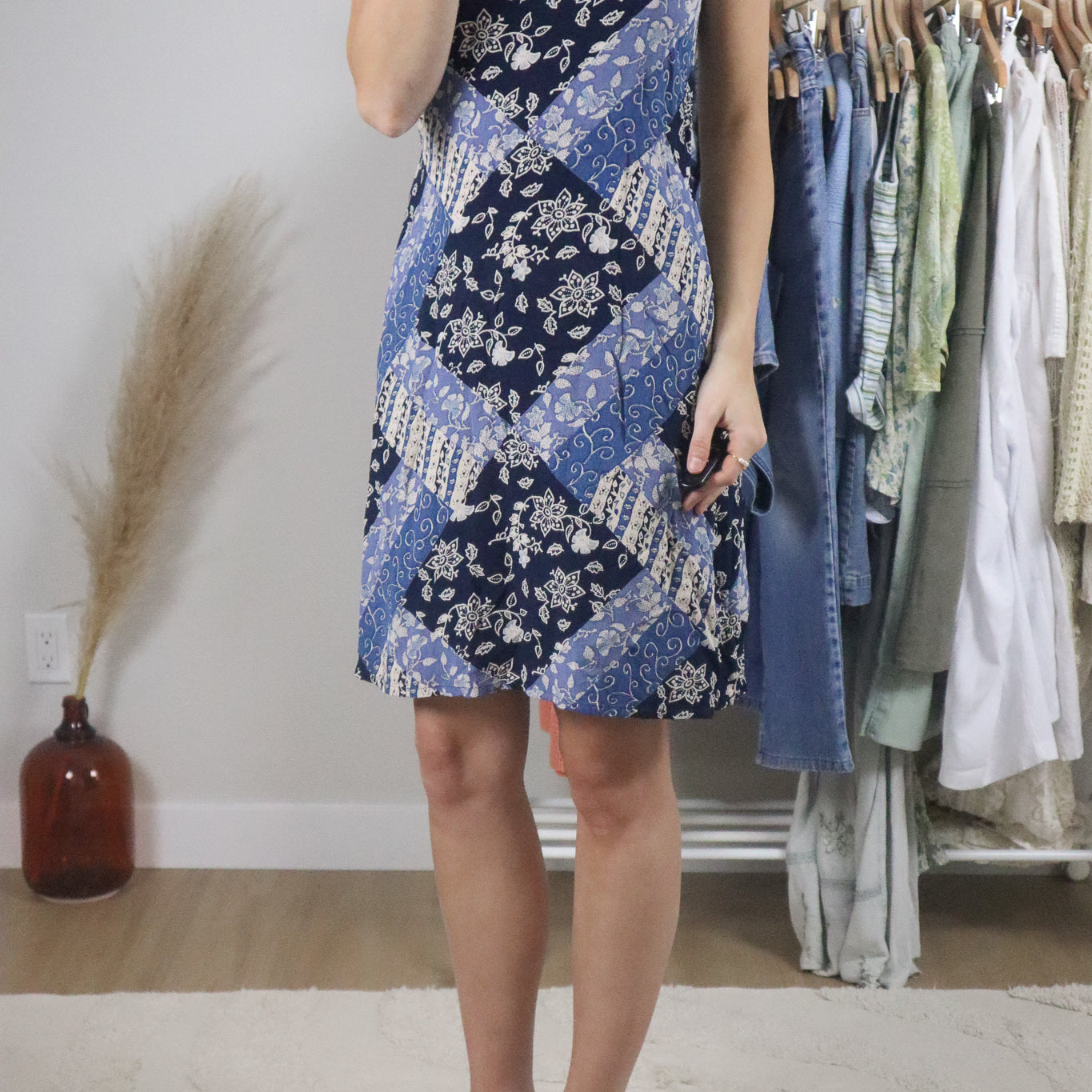 Vintage x Patchwork Floral Dress (M)