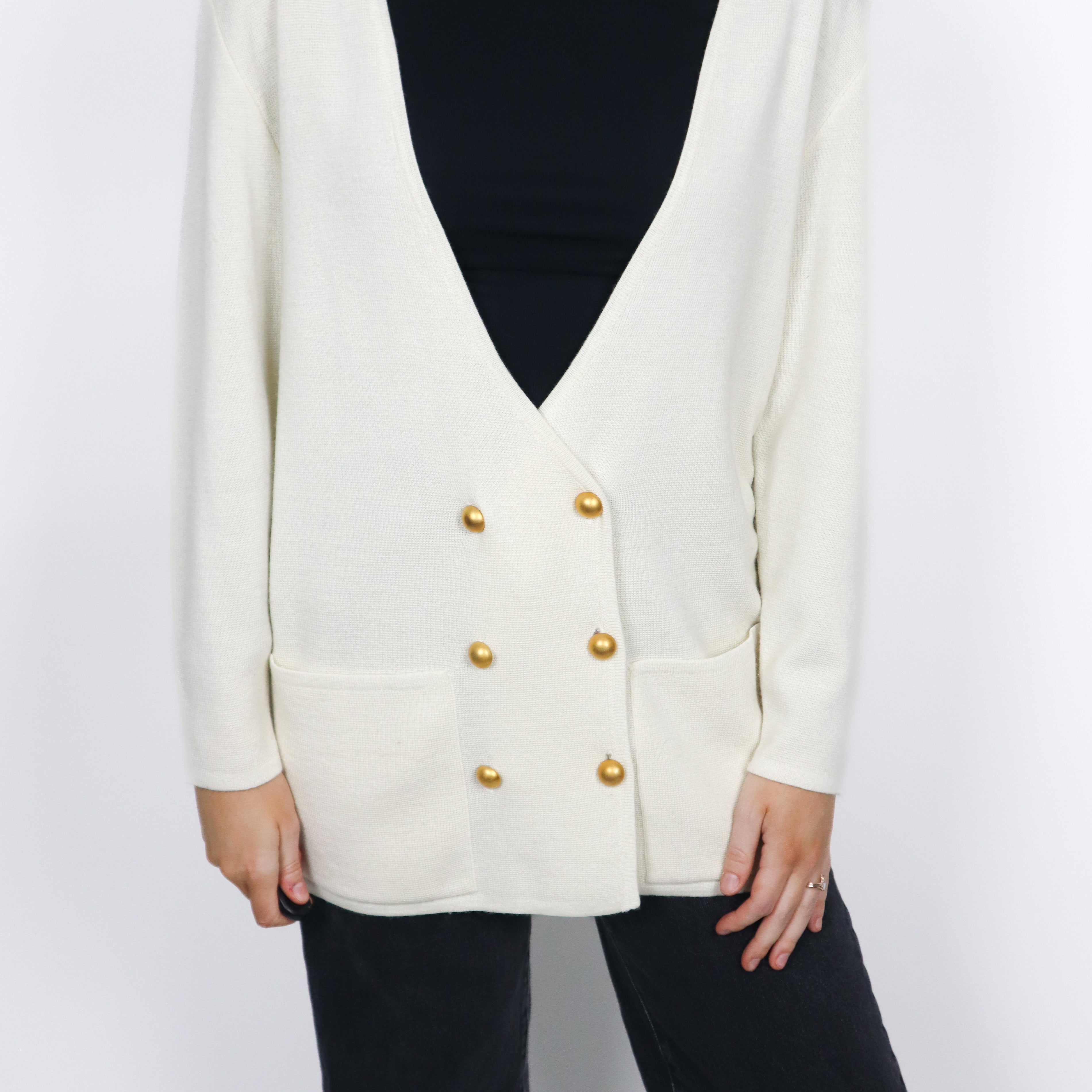 Vintage x Double Breasted Cardi (S)