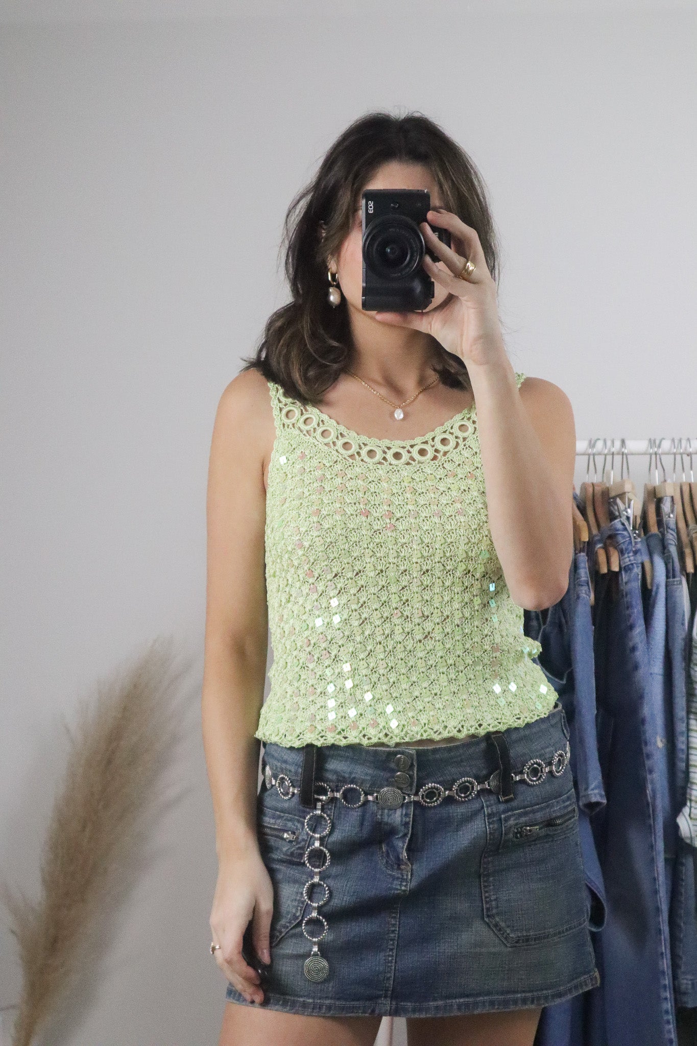 Vintage x Sequence Crochet Top (S)