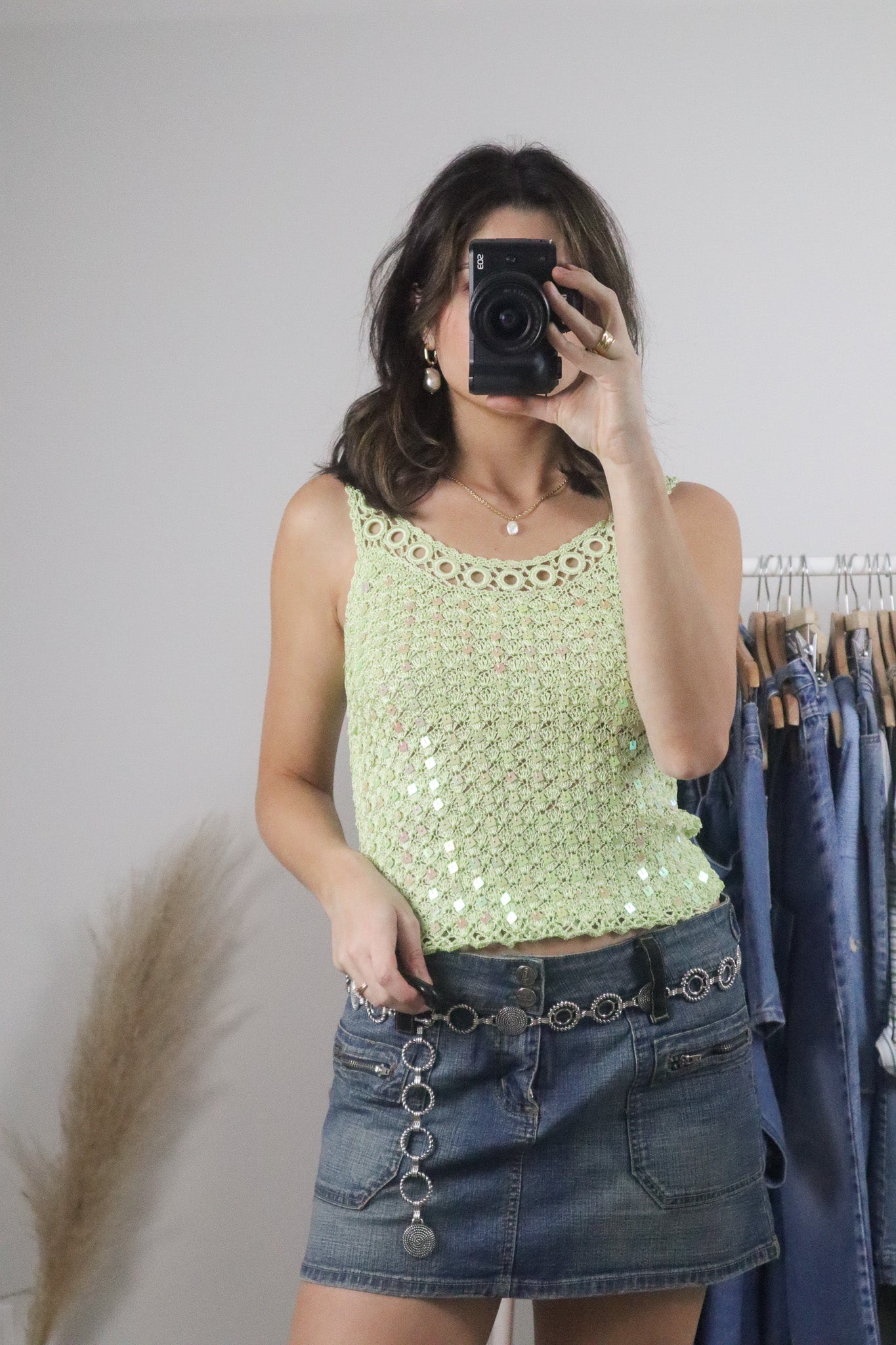 Vintage x Sequence Crochet Top (S)