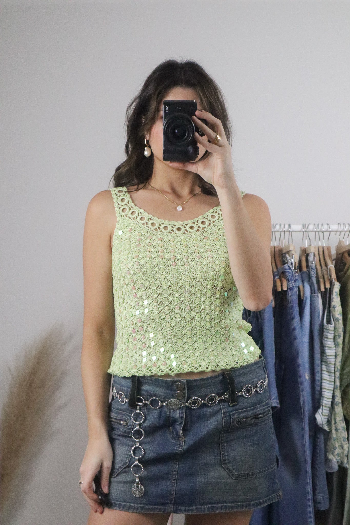 Vintage x Sequence Crochet Top (S)