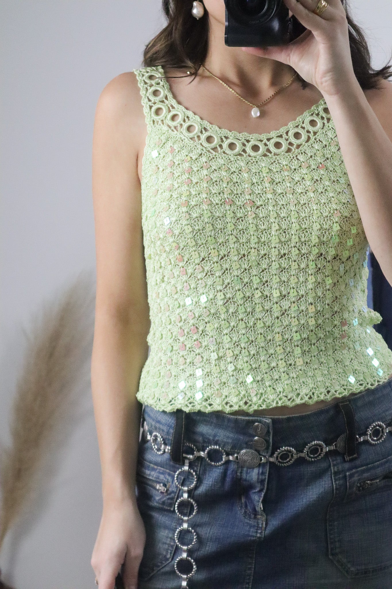Vintage x Sequence Crochet Top (S)