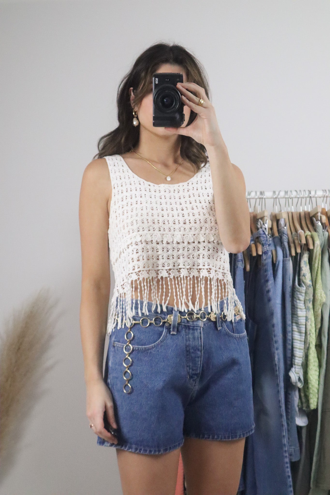Vintage x Cotton Fringe Top (S/M)