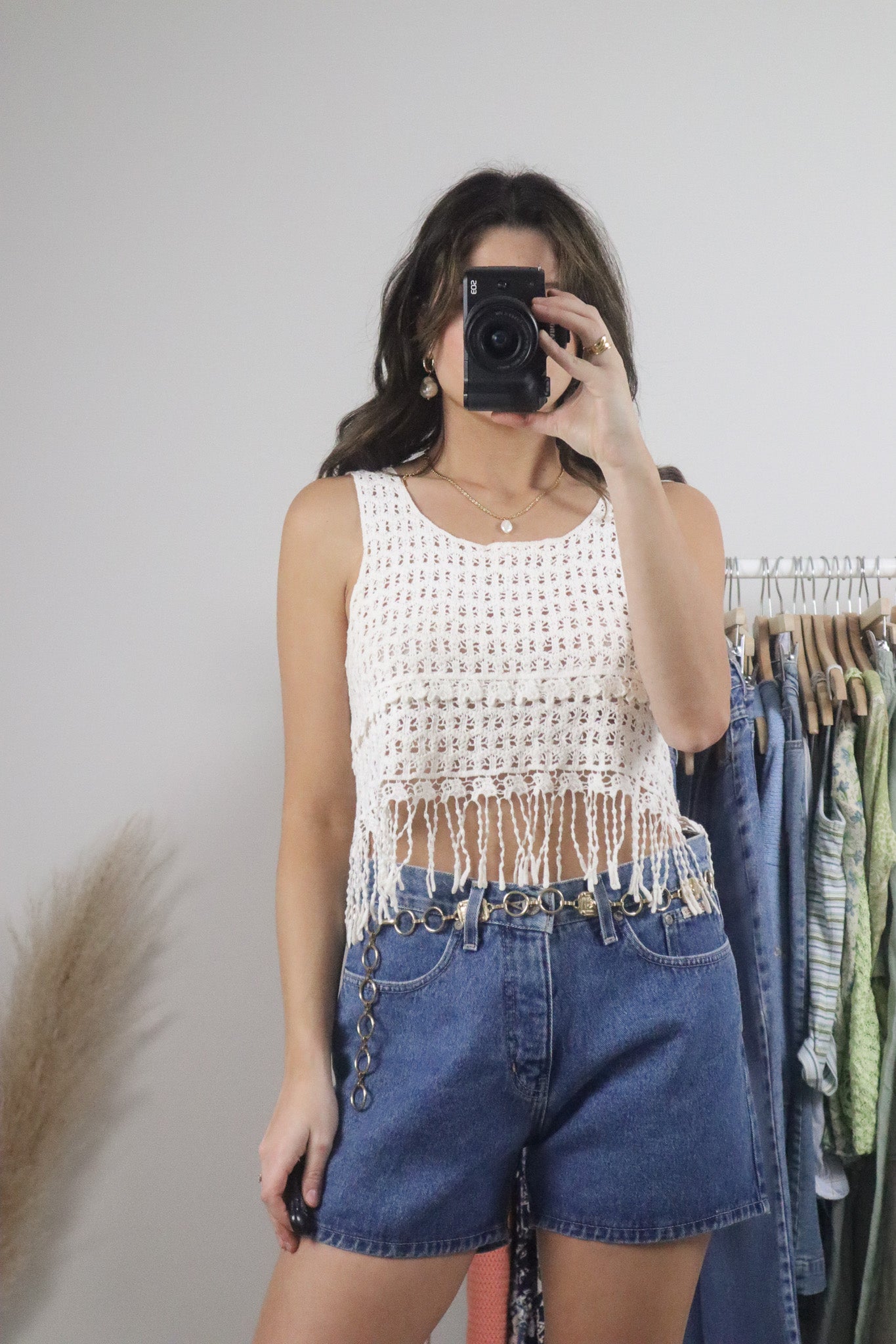Vintage x Cotton Fringe Top (S/M)