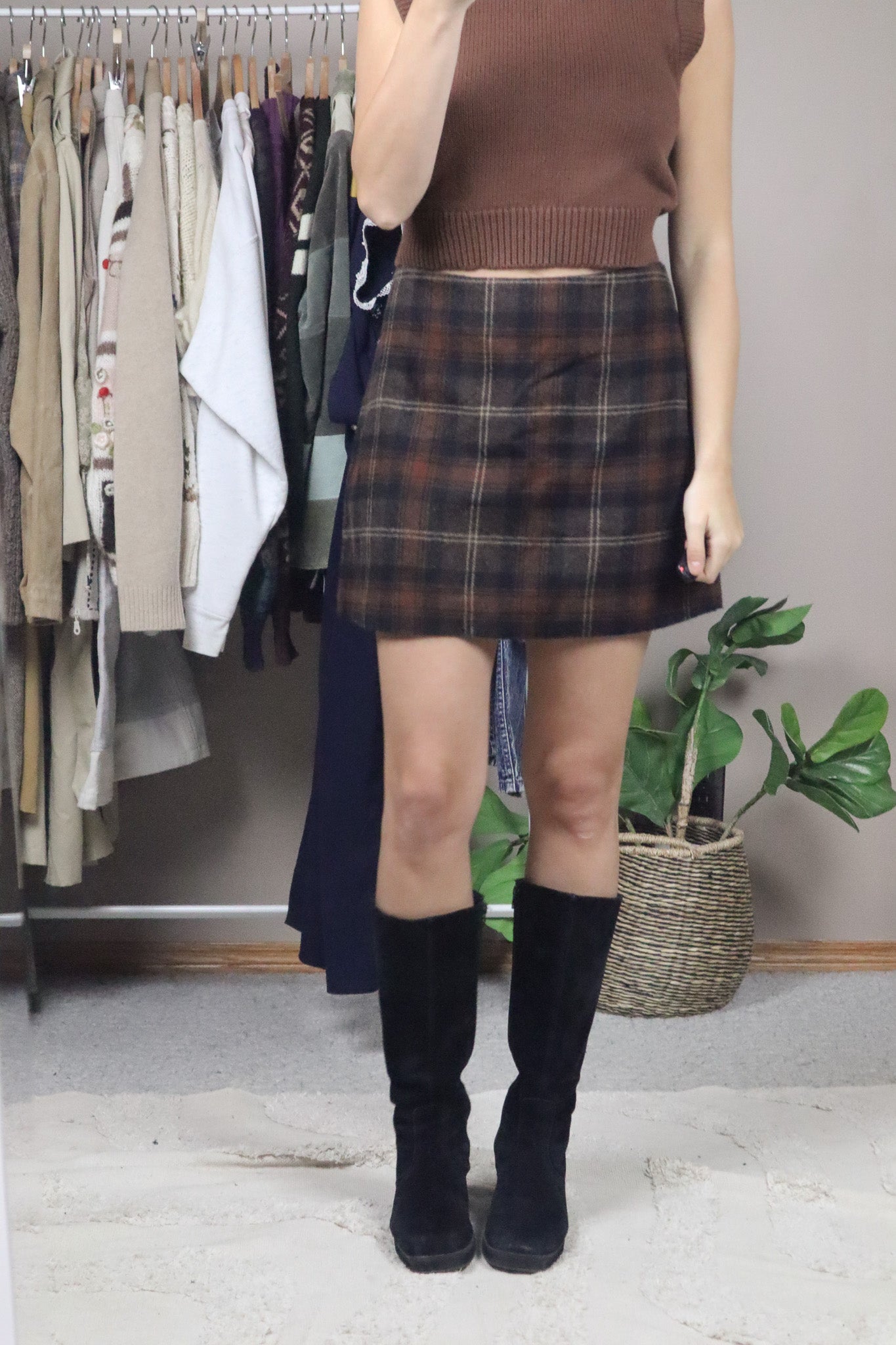 Vintage x Plaid Mini Skirt (33)