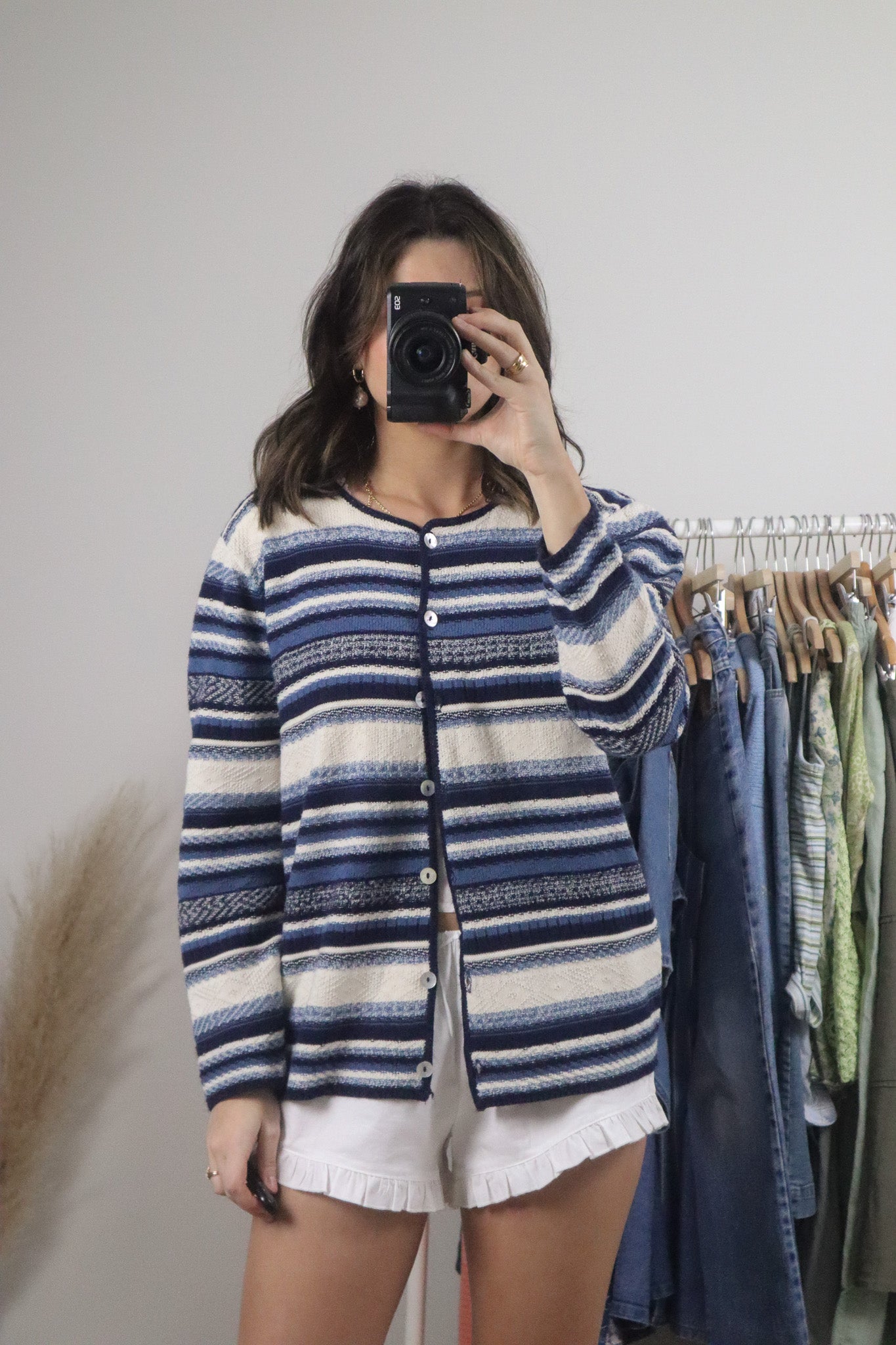 Vintage x Striped Cardigan (L)