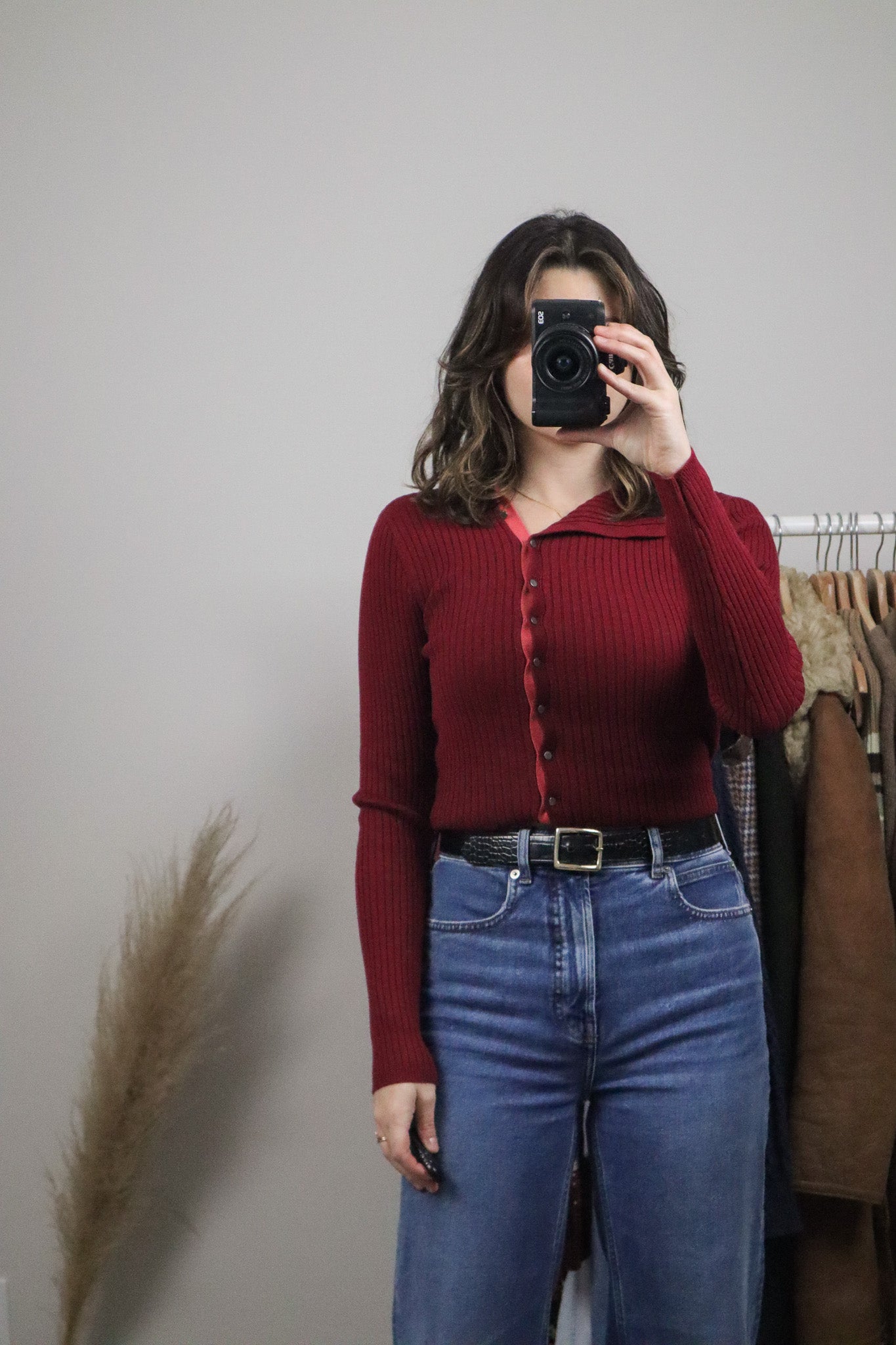 Modern x Button Up Ribbed Long Sleeve (S)